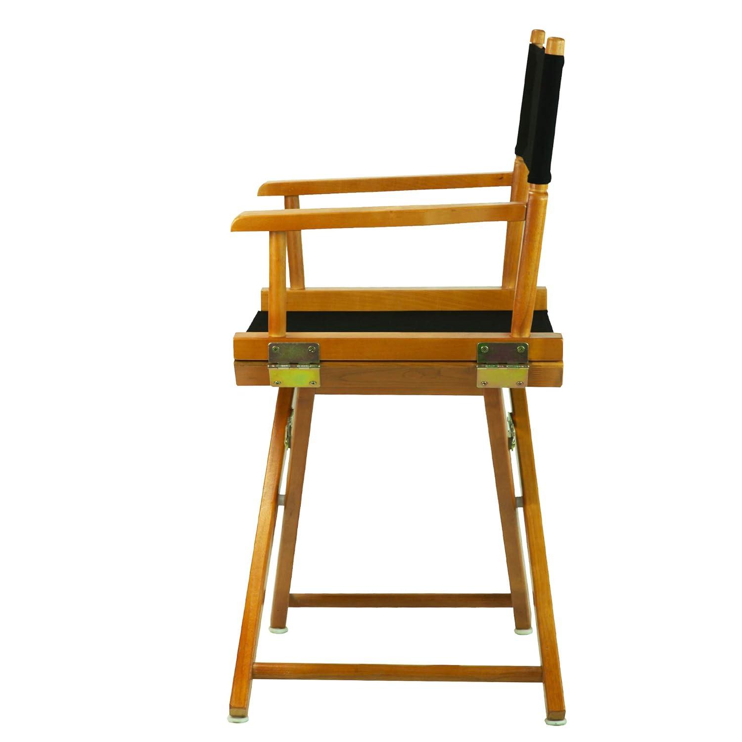 Casual Home 18" Director's Chair Honey Oak Frame-Black Canvas