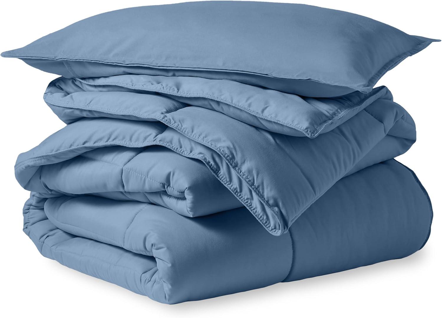 Twin Coronet Blue Down Alternative Microfiber Comforter Set