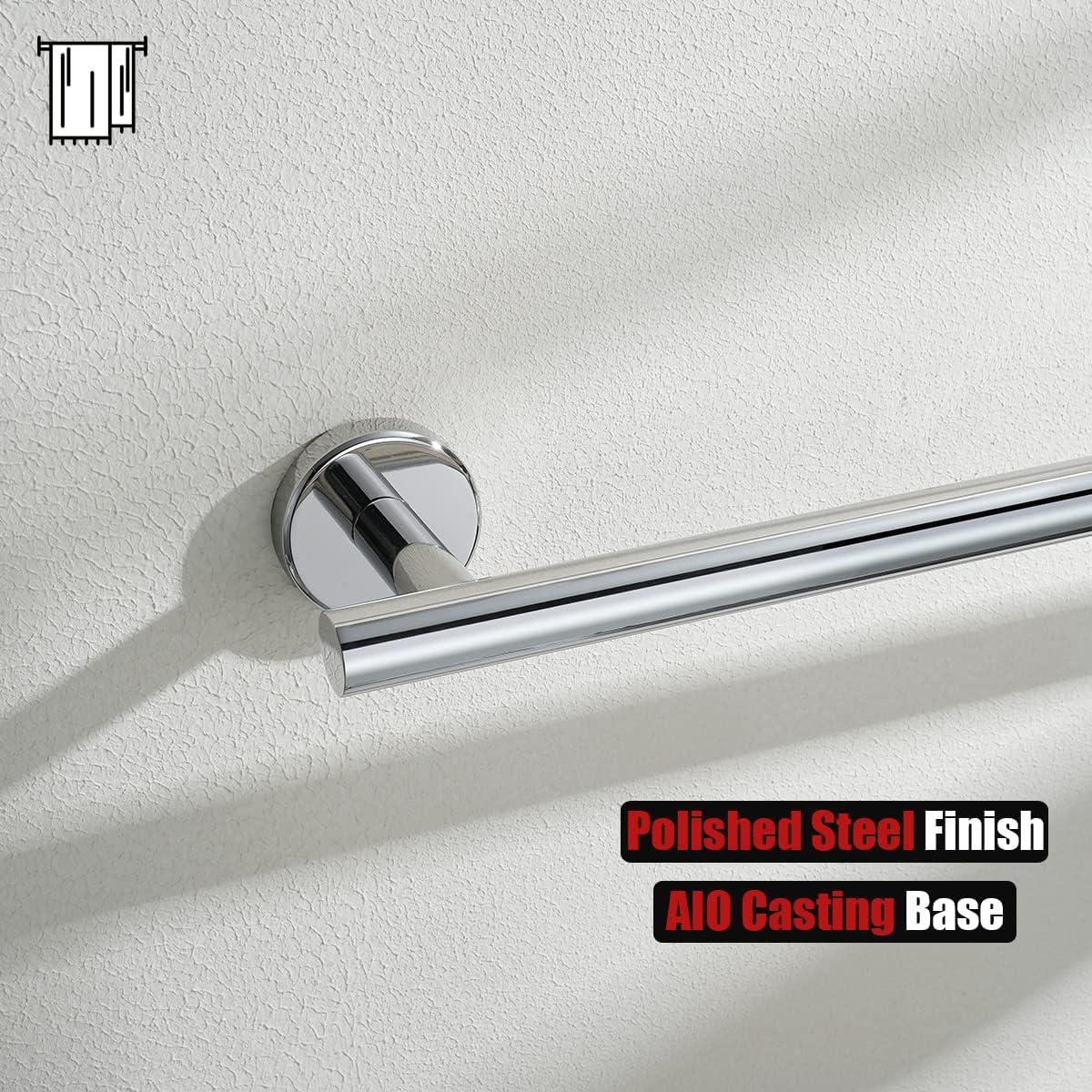 Chrome Stainless Steel Wall Mounted Towel Bar, 12 Inch