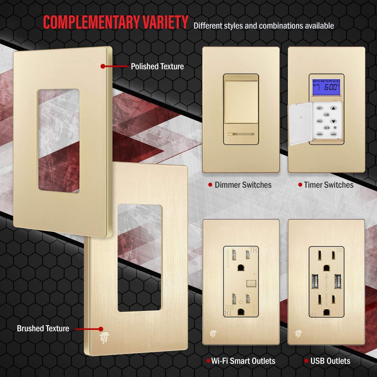 Enerlites No Subject 1 - Gang Rocker Standard Wall Plate