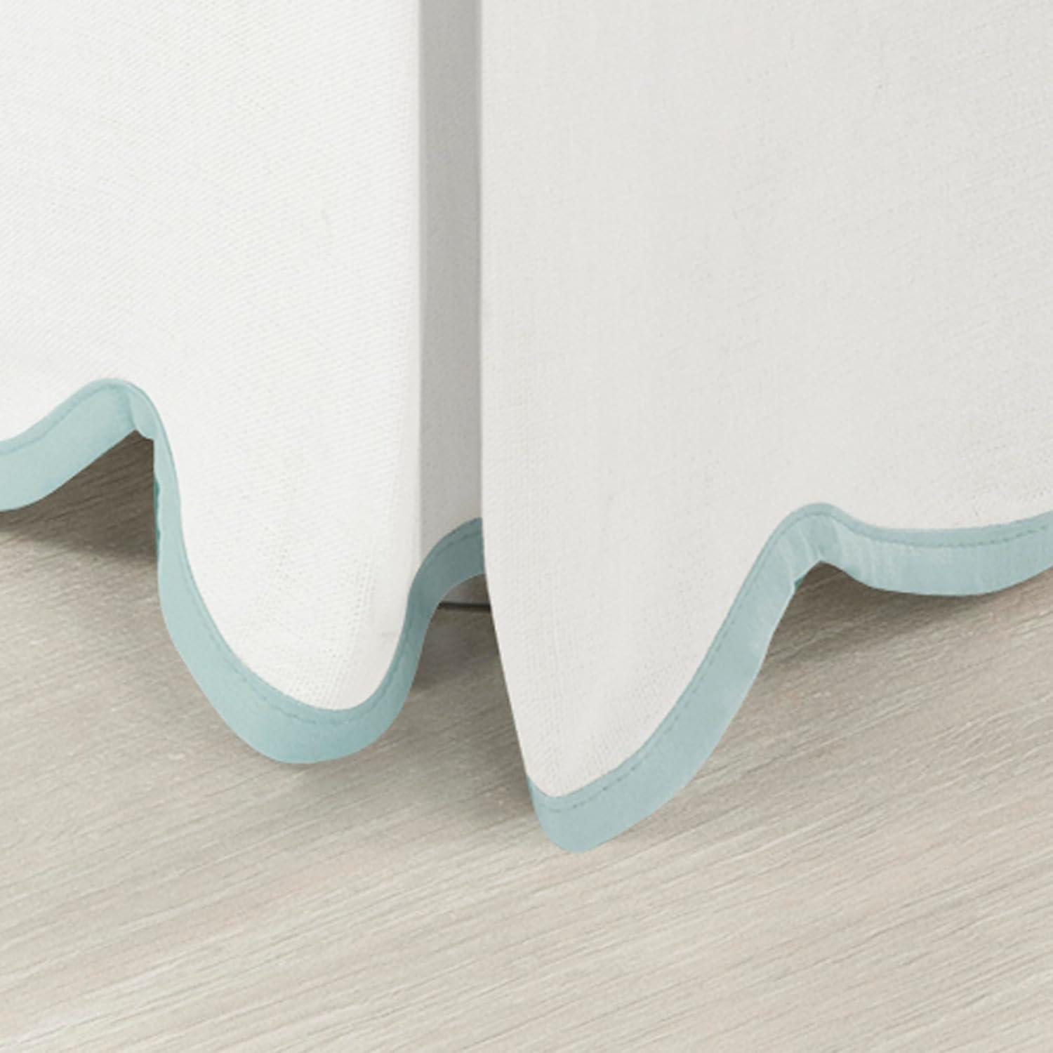 Lush Decor Coastal Chic Scallop Wrap Around Bed Skirt