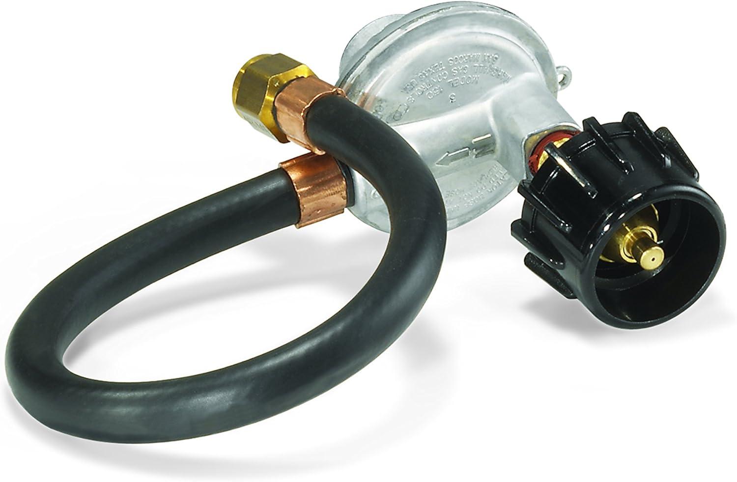 Black and Silver 14.5-Inch Hose and Regulator Kit