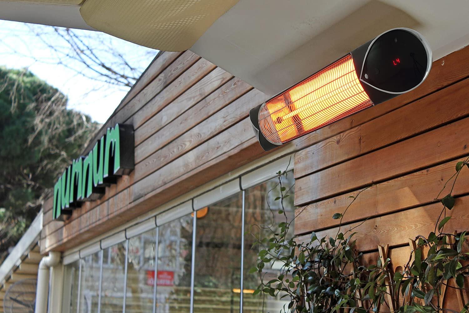 Briza Patio Heater, Large Infrared Patio Heater for Indoor and Outdoor use, 1500Watt, Mount to Ceiling/Wall