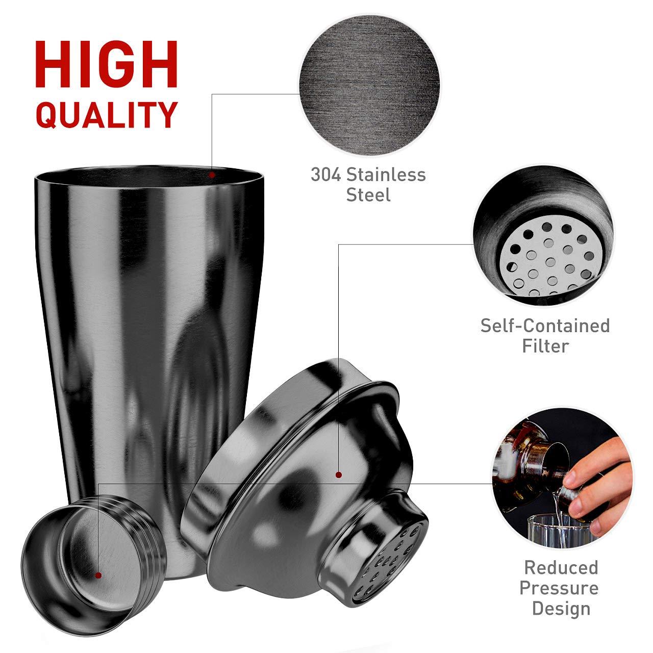 SOING 24-Piece Bartender Kit with Stand,Perfect Mixology Bar Kit Cocktail Shaker Set for Drink Mixing,Stainless Steel Bar Tools with All Needed Accessories,Recipes