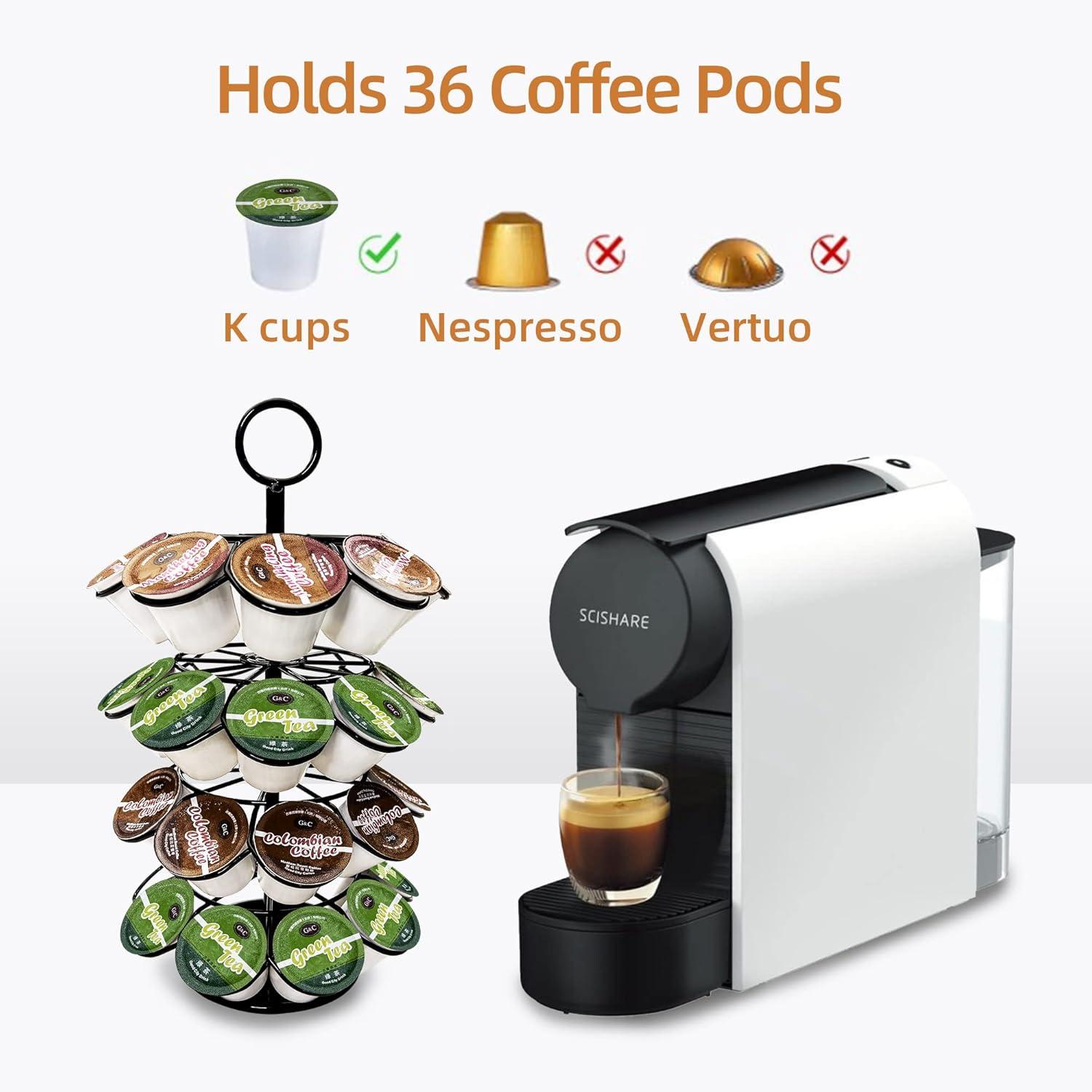 Anadea Carousel Holder and Organizer for 36 Pods - Spins 360 Degrees, Detachable