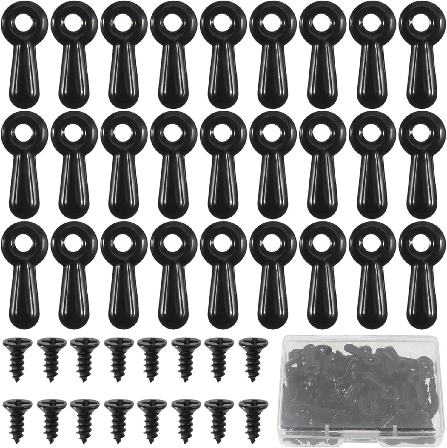 Black Iron 100-Piece Picture Frame Turn Button Fasteners