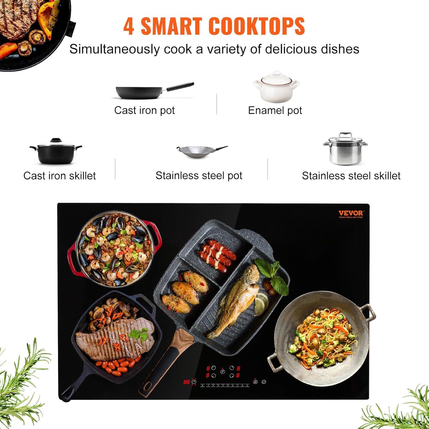 VEVOR 30" 4 Burner Induction Cooktop