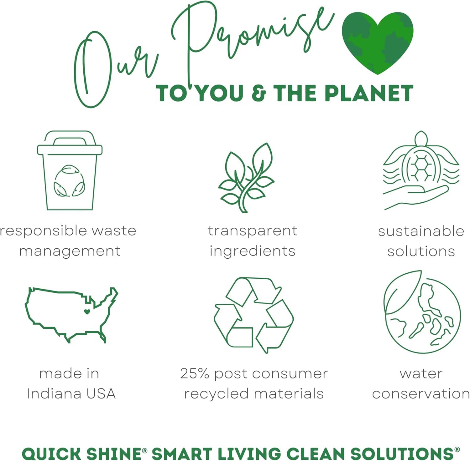 Quick Shine Hardwood Floor Luster, Pfas-Free Formula Floor Polish with Plant-Derived Carnauba 27oz