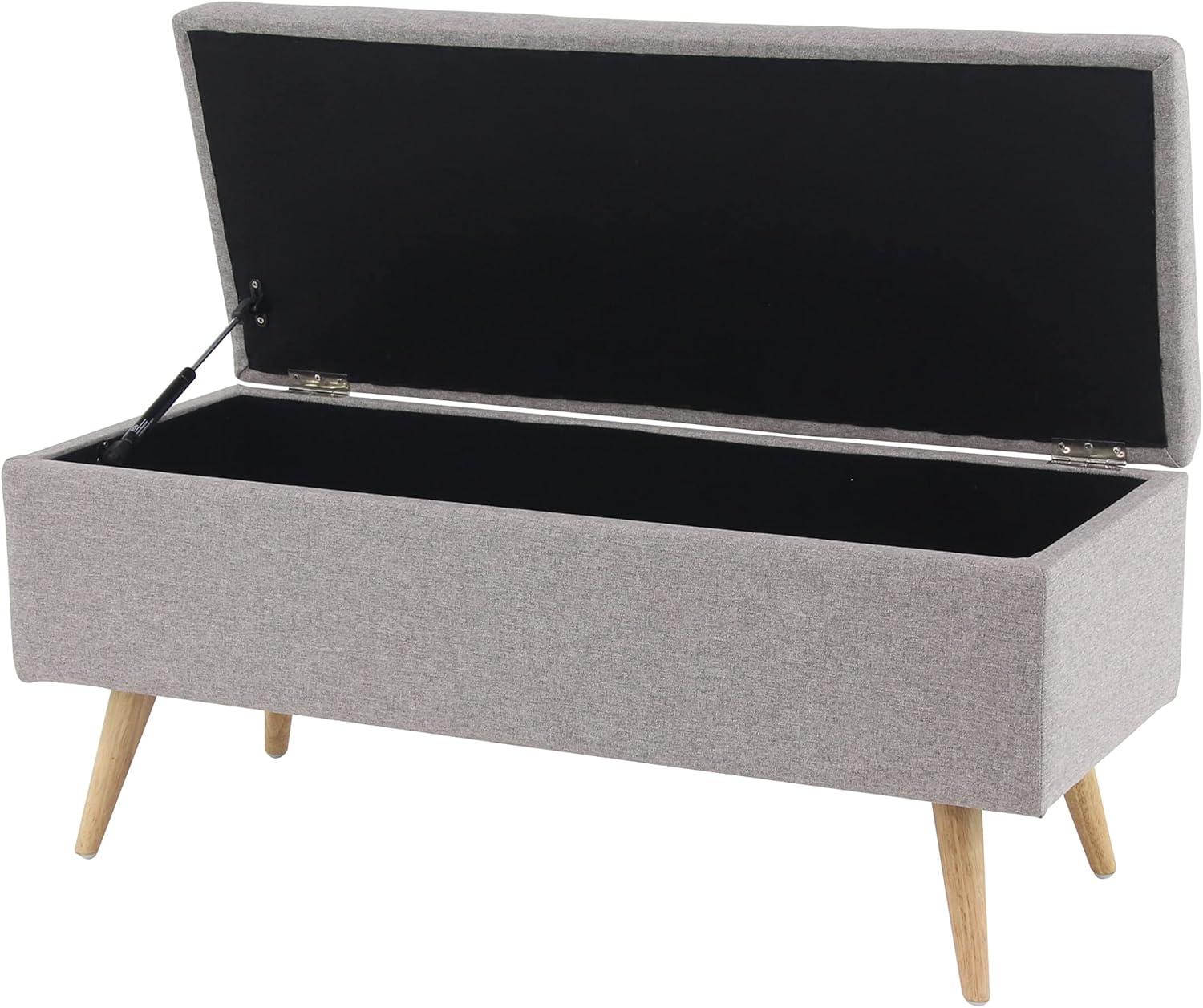 Contemporary Storage Bench Gray - Olivia & May