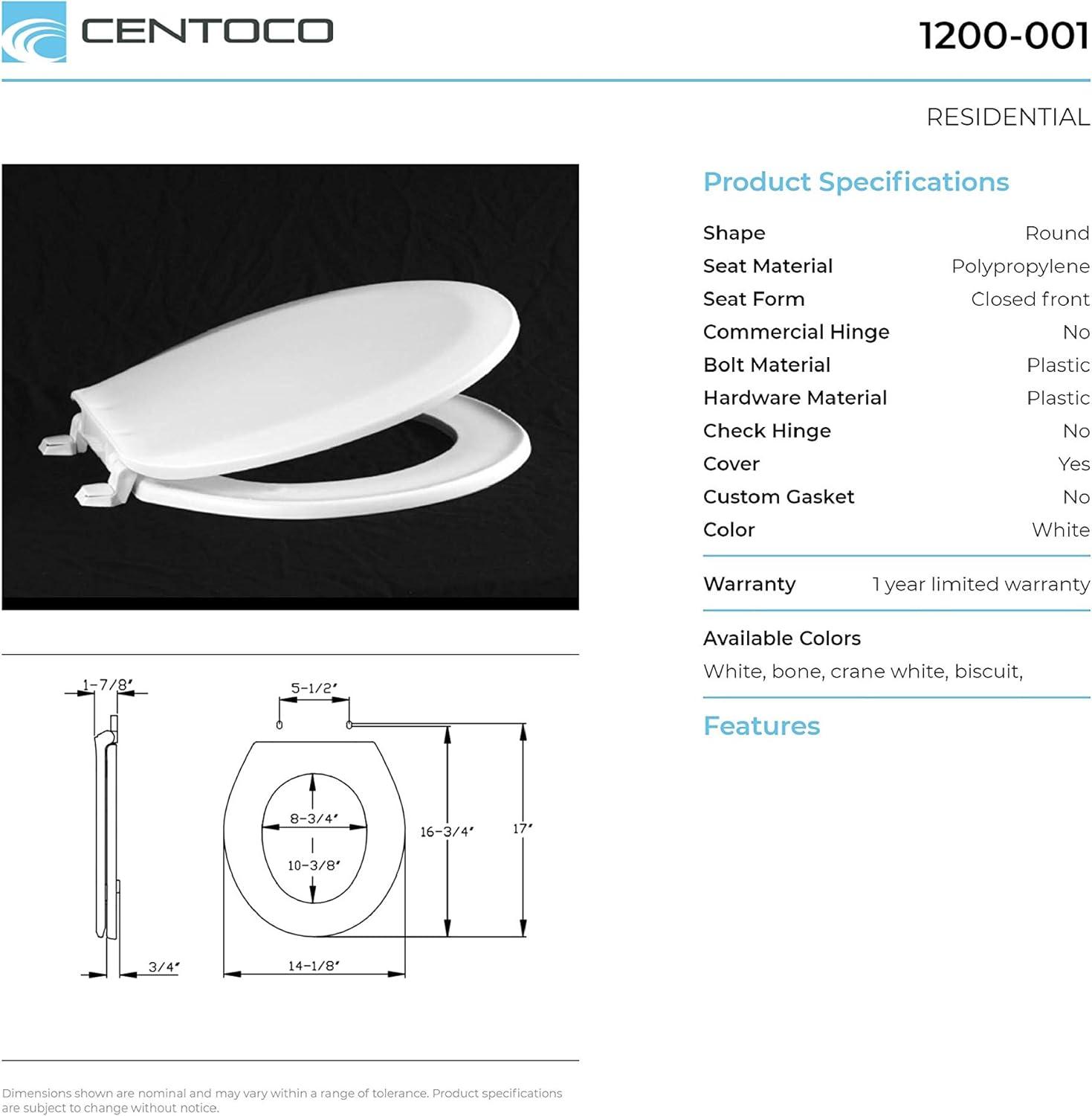 Round Toilet Seat and Lid