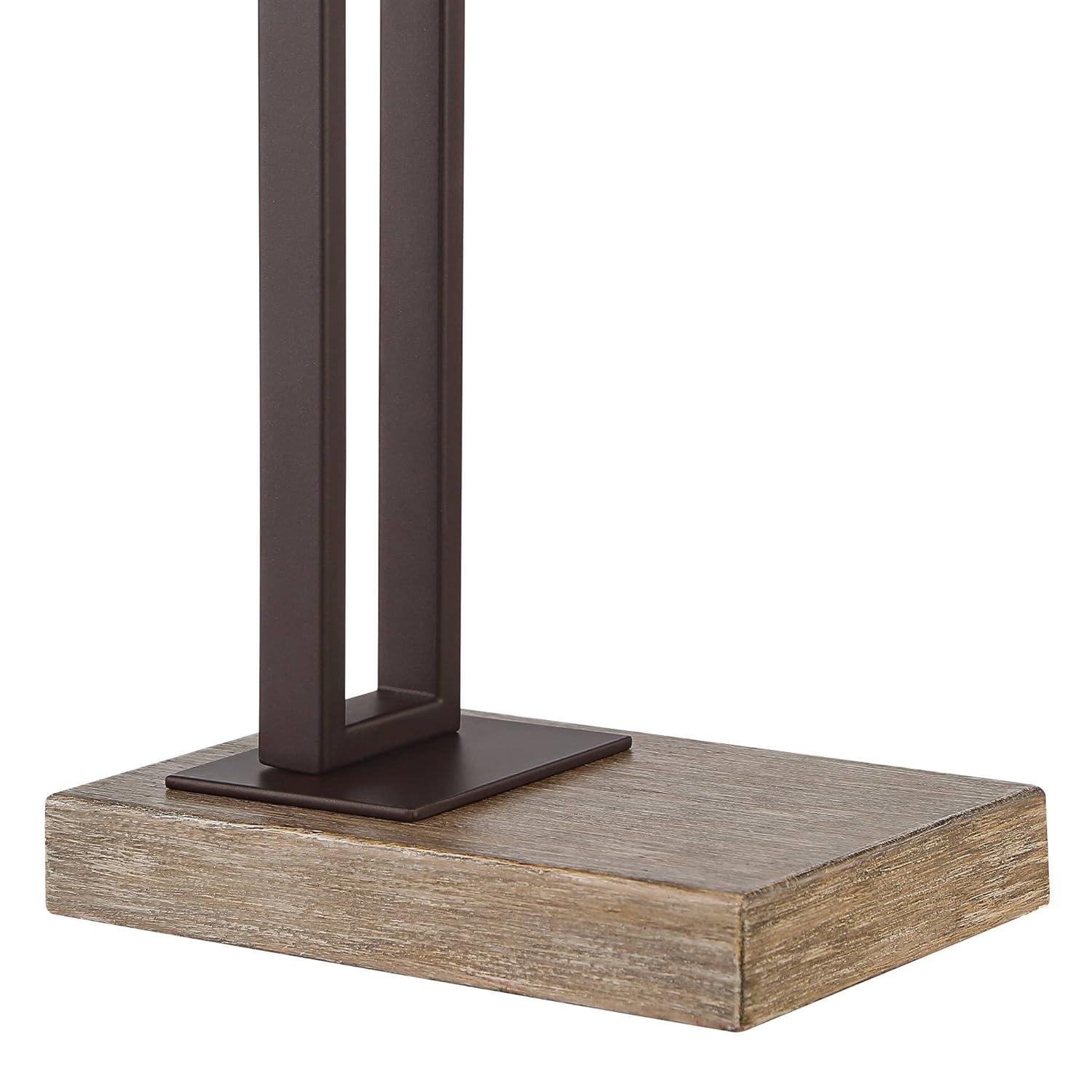 Franklin Iron Works Maricopa Rustic Farmhouse Desk Lamp 21 1/4" High Bronze Metal with USB and AC Power Outlet Mica Shade for Bedroom Living Room Home