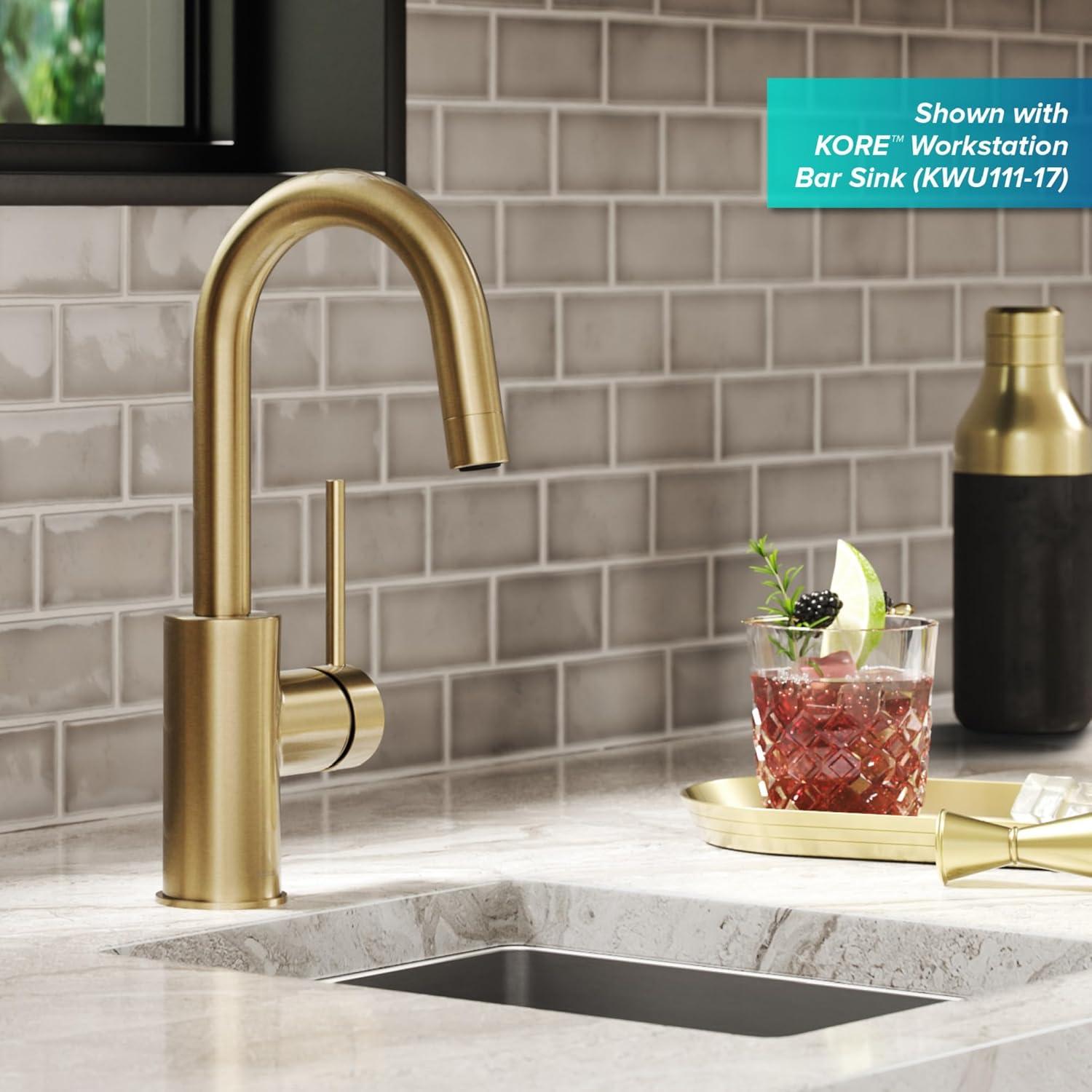 Kraus Oletto™ Single Handle Kitchen Bar Faucet KPF-2600SFACB