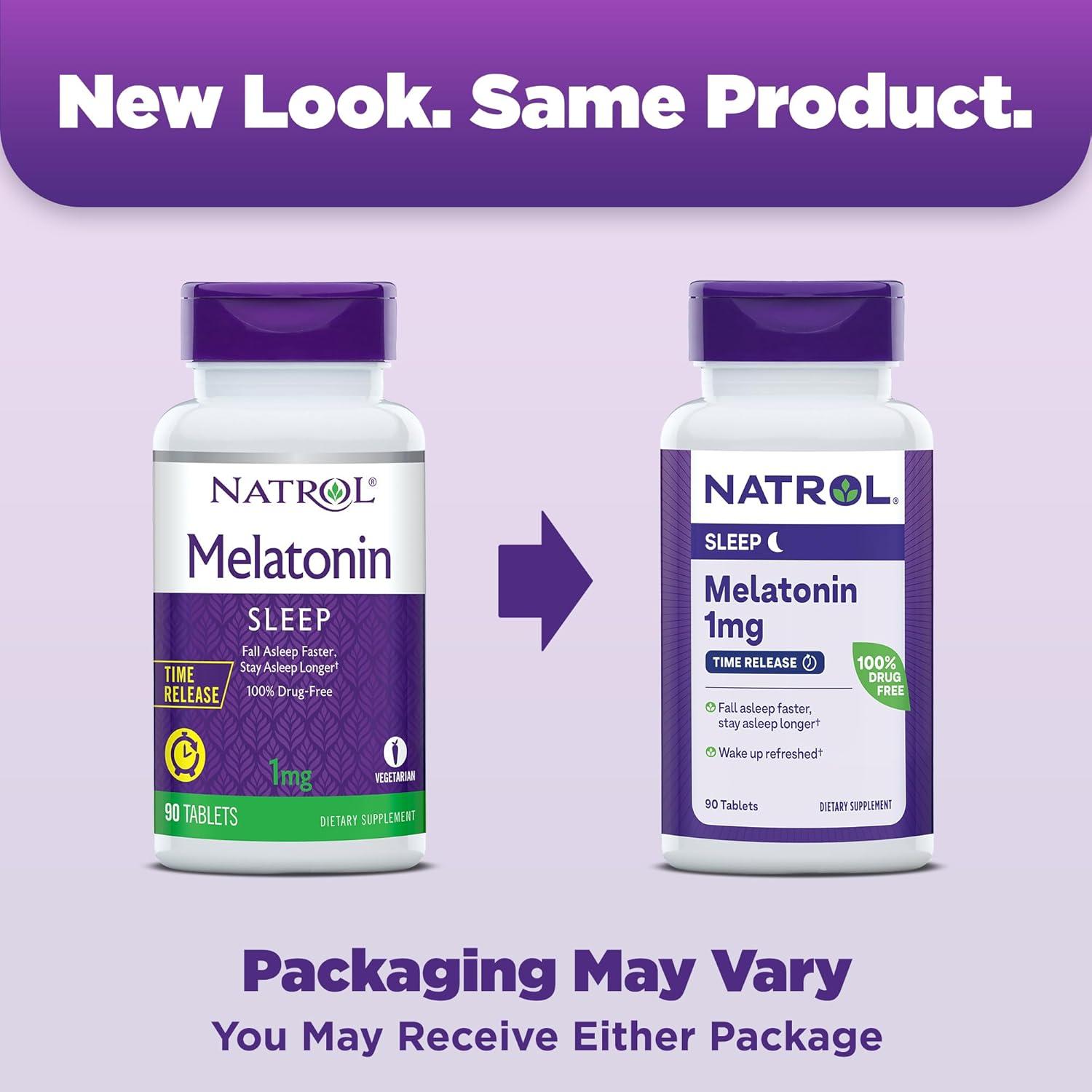 Natrol Dietary Supplements Melatonin Time Release 1 mg Tablet 90ct.