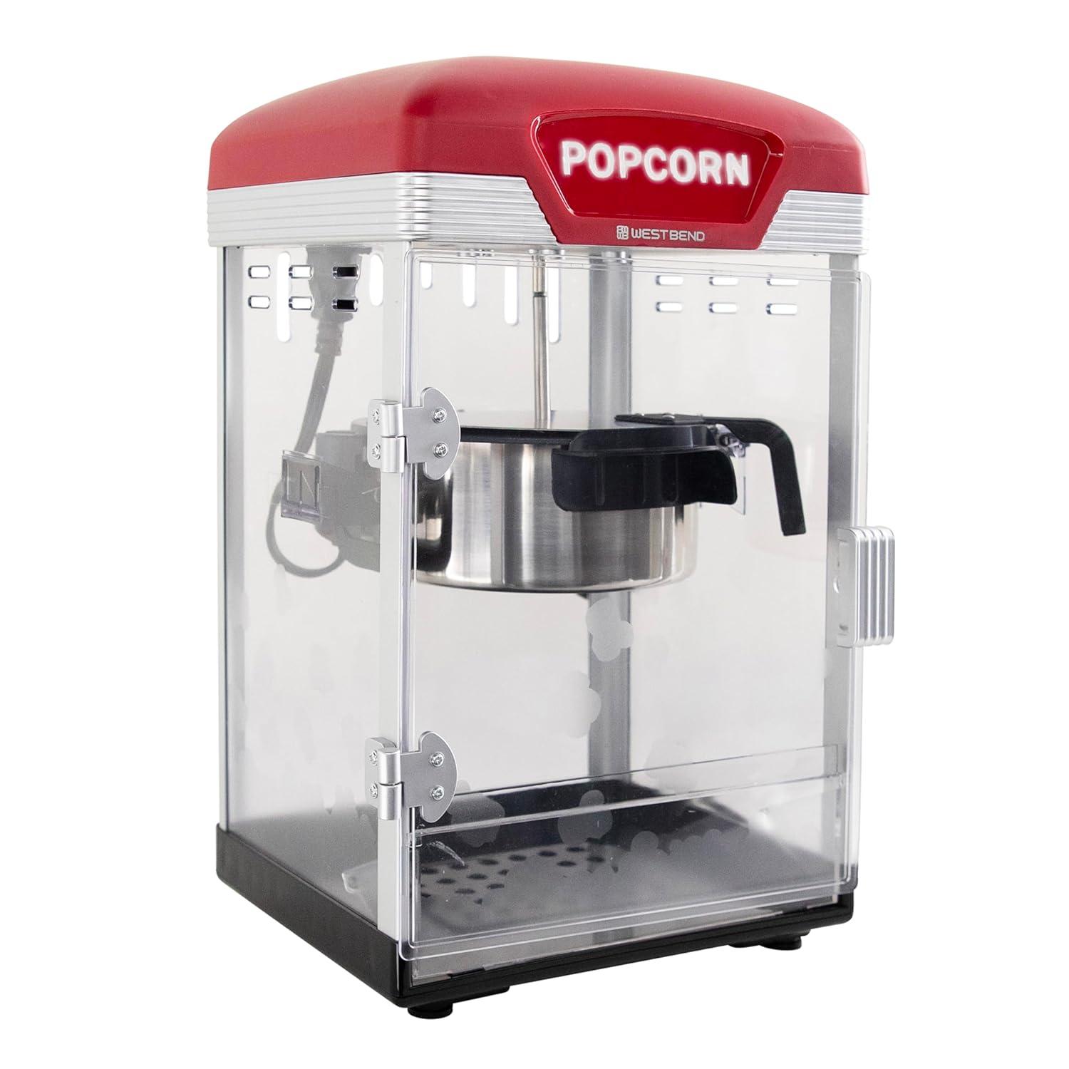 West Bend West Bend Theater Crazy 4 Qt. Popcorn Machine, In Black