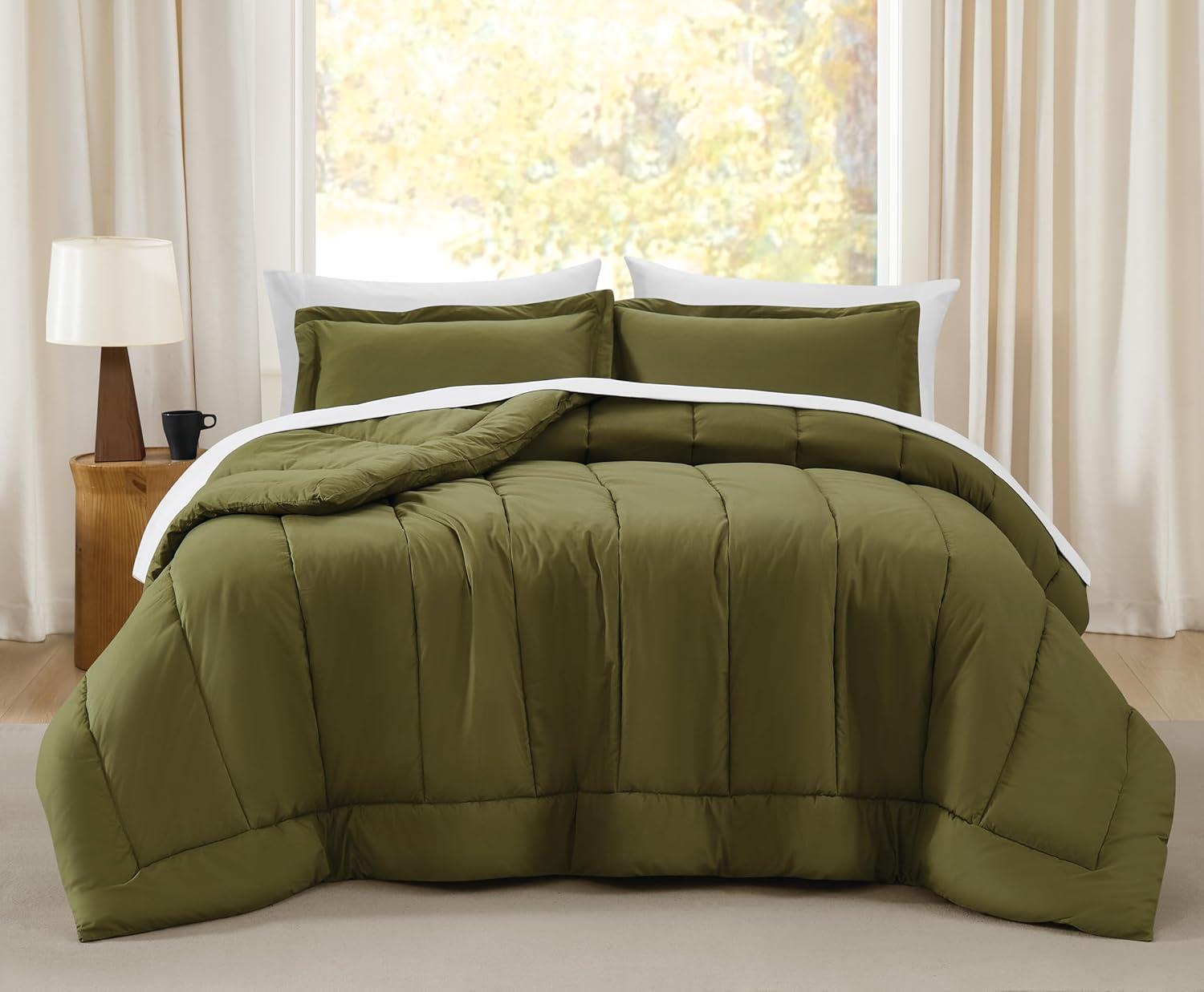 Brooklyn Loom Brooklyn Loom Oversized Cotton Percale King 3 Piece Comforter Set