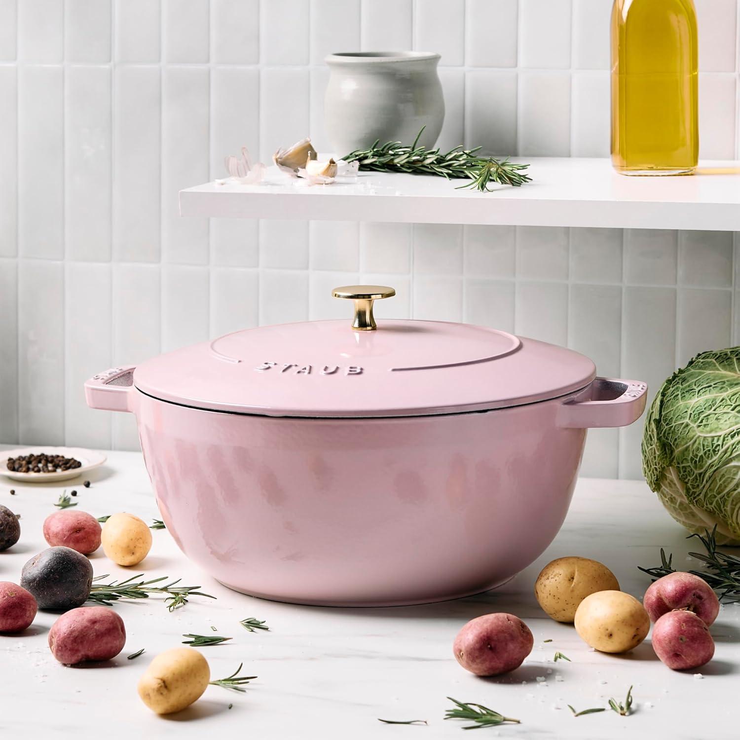 Staub ® Peony Pink Cast Iron 5-Qt. Essential French Oven