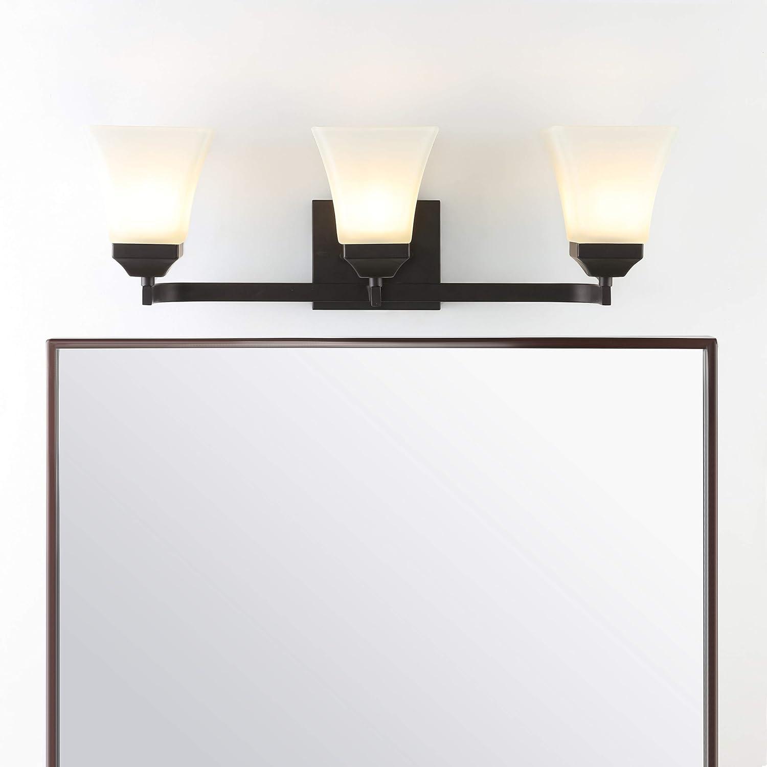 Staunton 24" Oil-Rubbed Bronze 3-Light Vanity with Clear Glass Shades