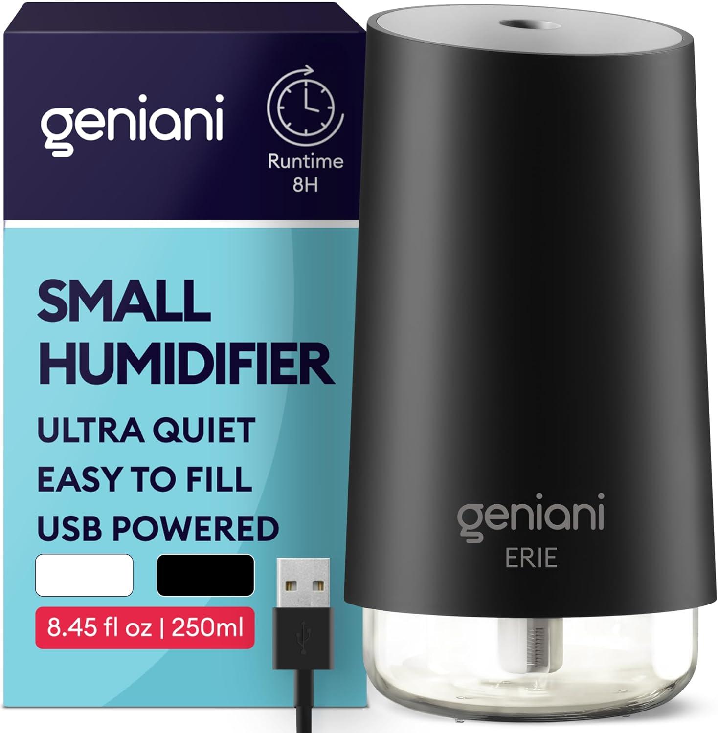 GENIANI Top Fill Cool Mist Humidifiers 4L with Essential Oil Tray for Home, Bedroom, Baby, Plants - Smart Mode, Quiet, Easy to Clean, Night Light