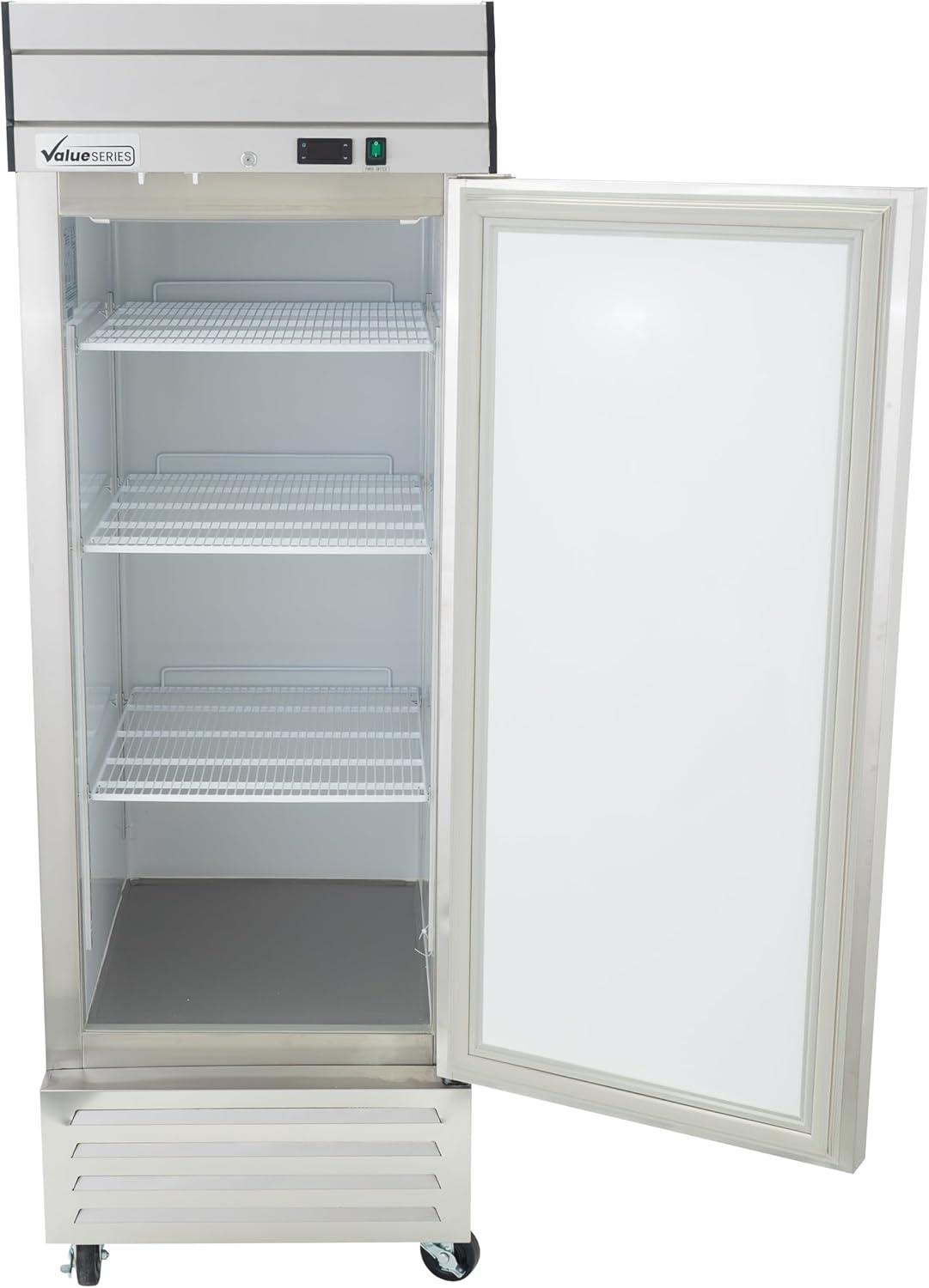 27" Stainless Steel Single Door Reach-In Commercial Freezer