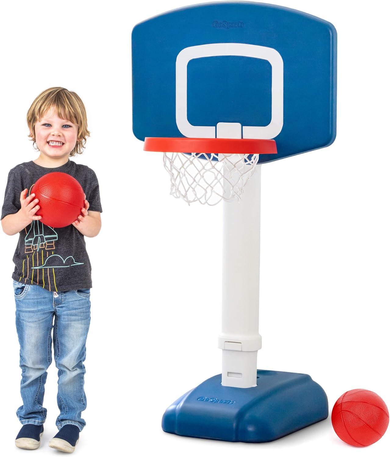 GoSports Tot Shot Modern Kids Basketball Set - Indoor & Outdoor Toy Hoop for Toddlers