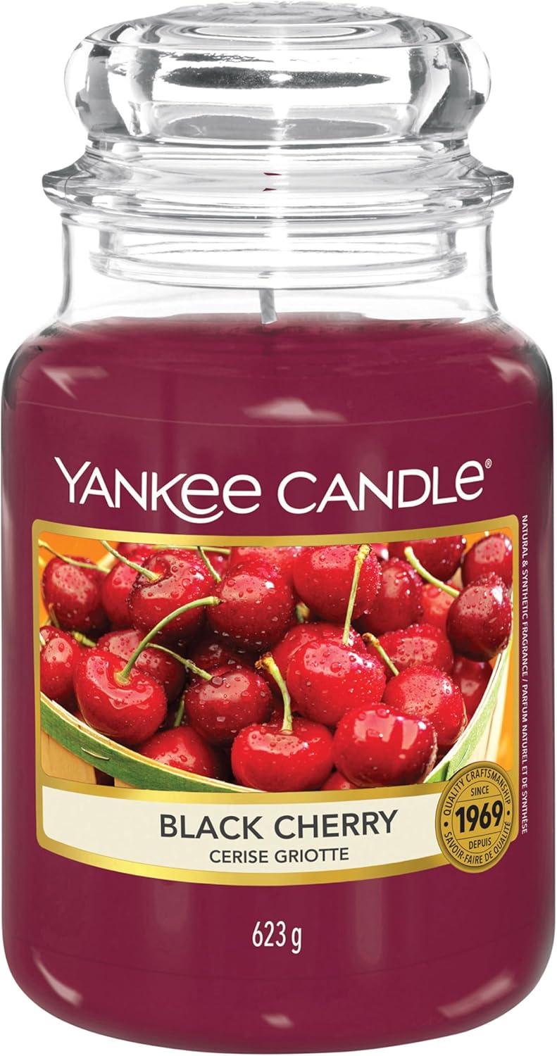 Large Black Cherry Scented Jar Candle