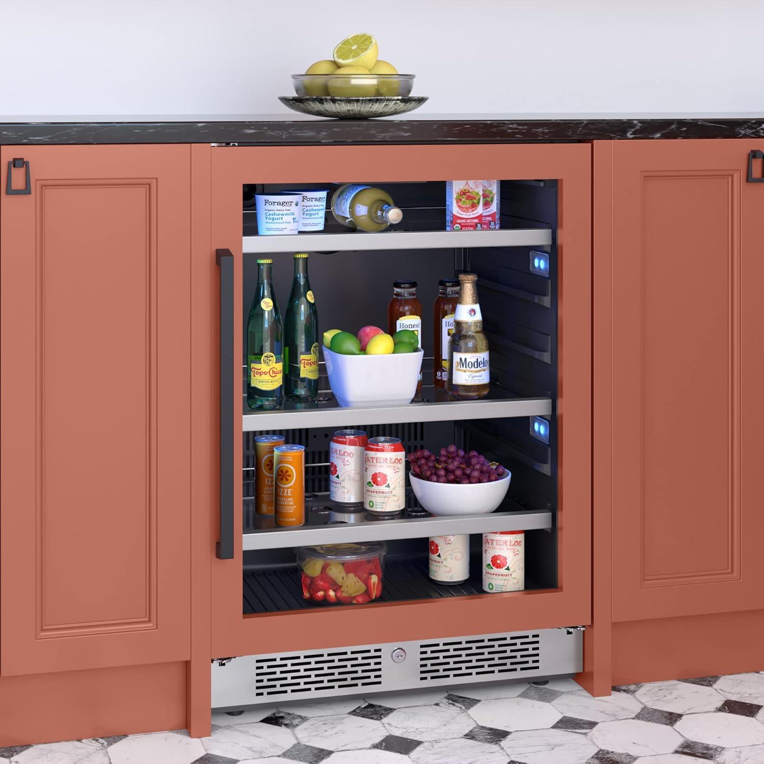 Avallon Abr242rh 24" Wide 140 Can Energy Efficient Beverage Center - Panel Ready Solid