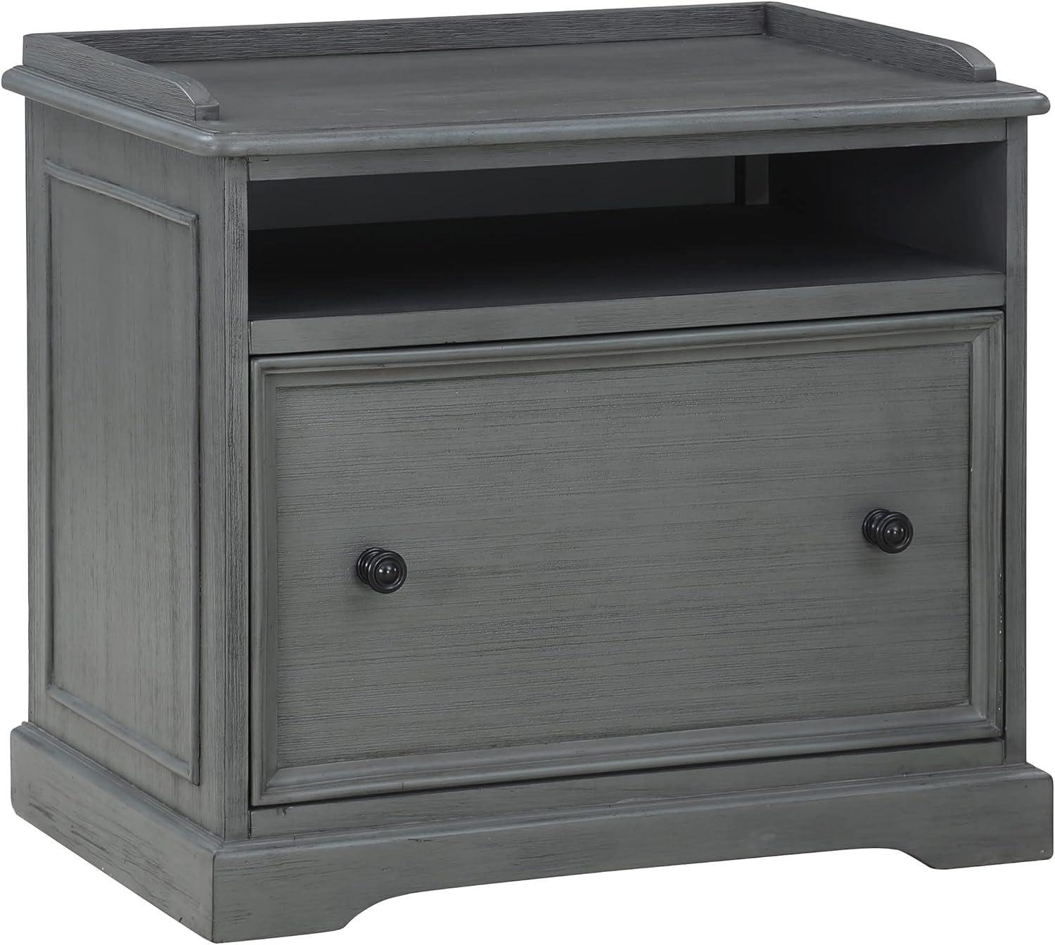 Country Meadows Engineered Wood File Cabinet in Plantation Gray