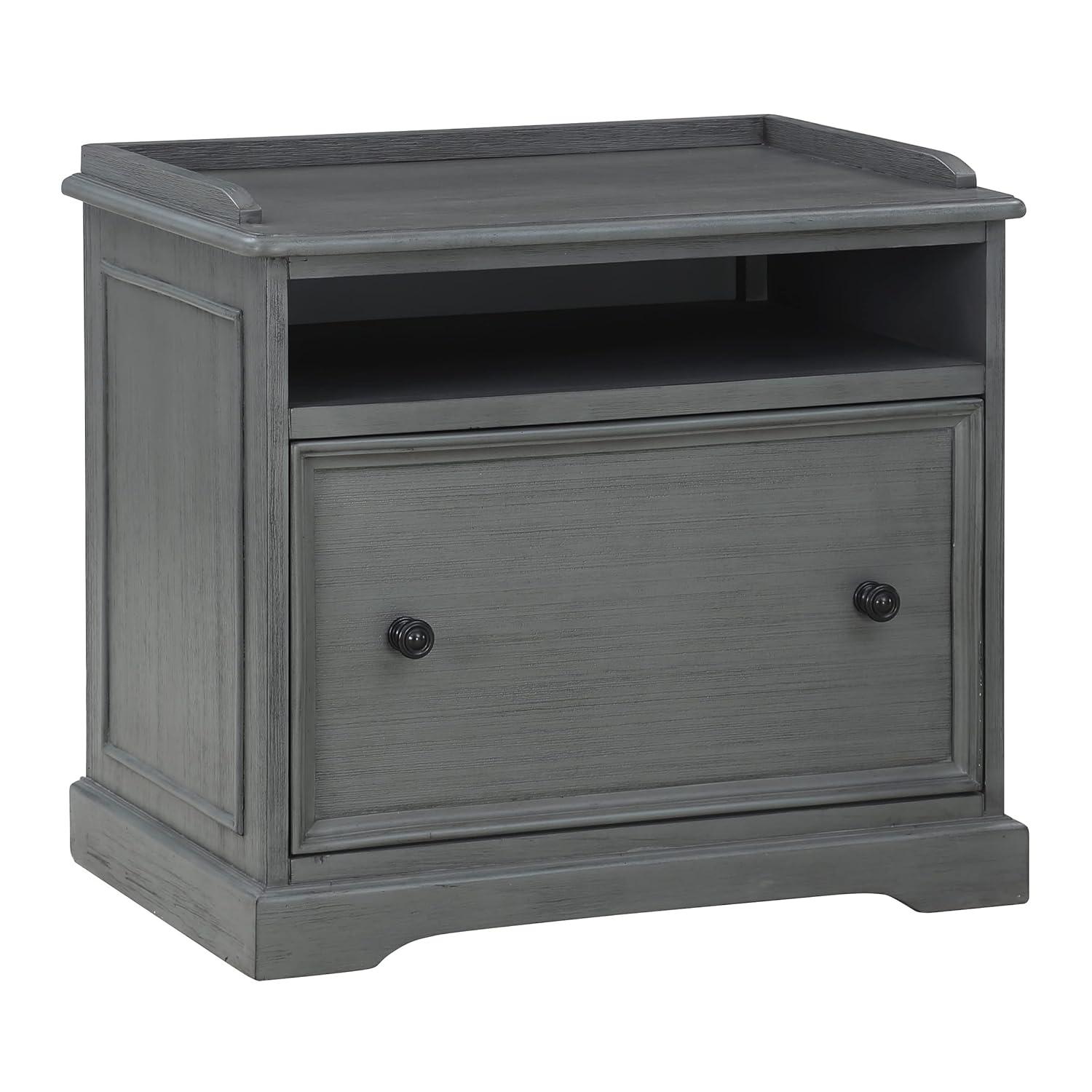 Country Meadows Engineered Wood File Cabinet in Plantation Gray