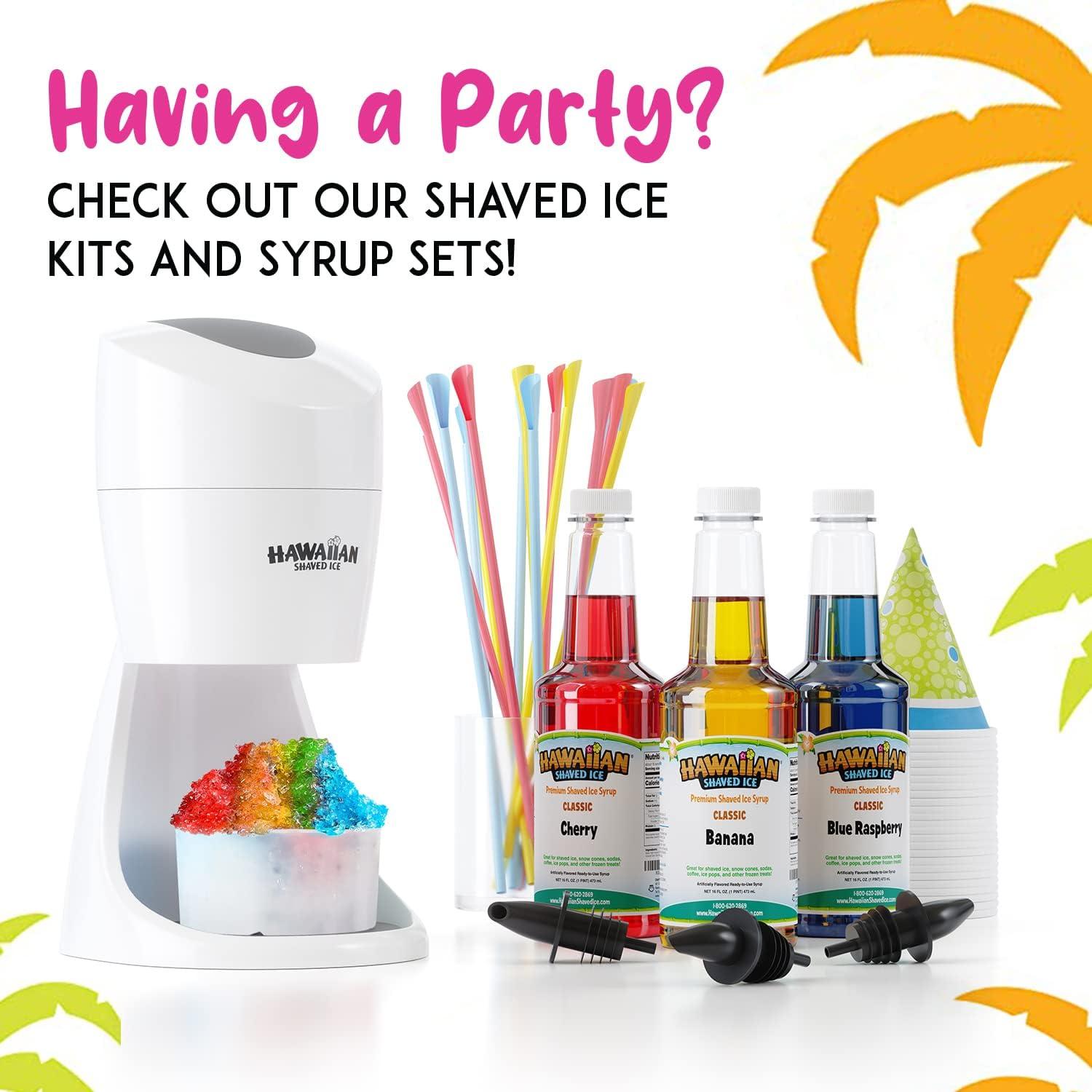 Hawaiian Shaved Ice S900 Machine, Slush Shaver Snow Cone Maker, Hawaii Style, 55 Watts, White