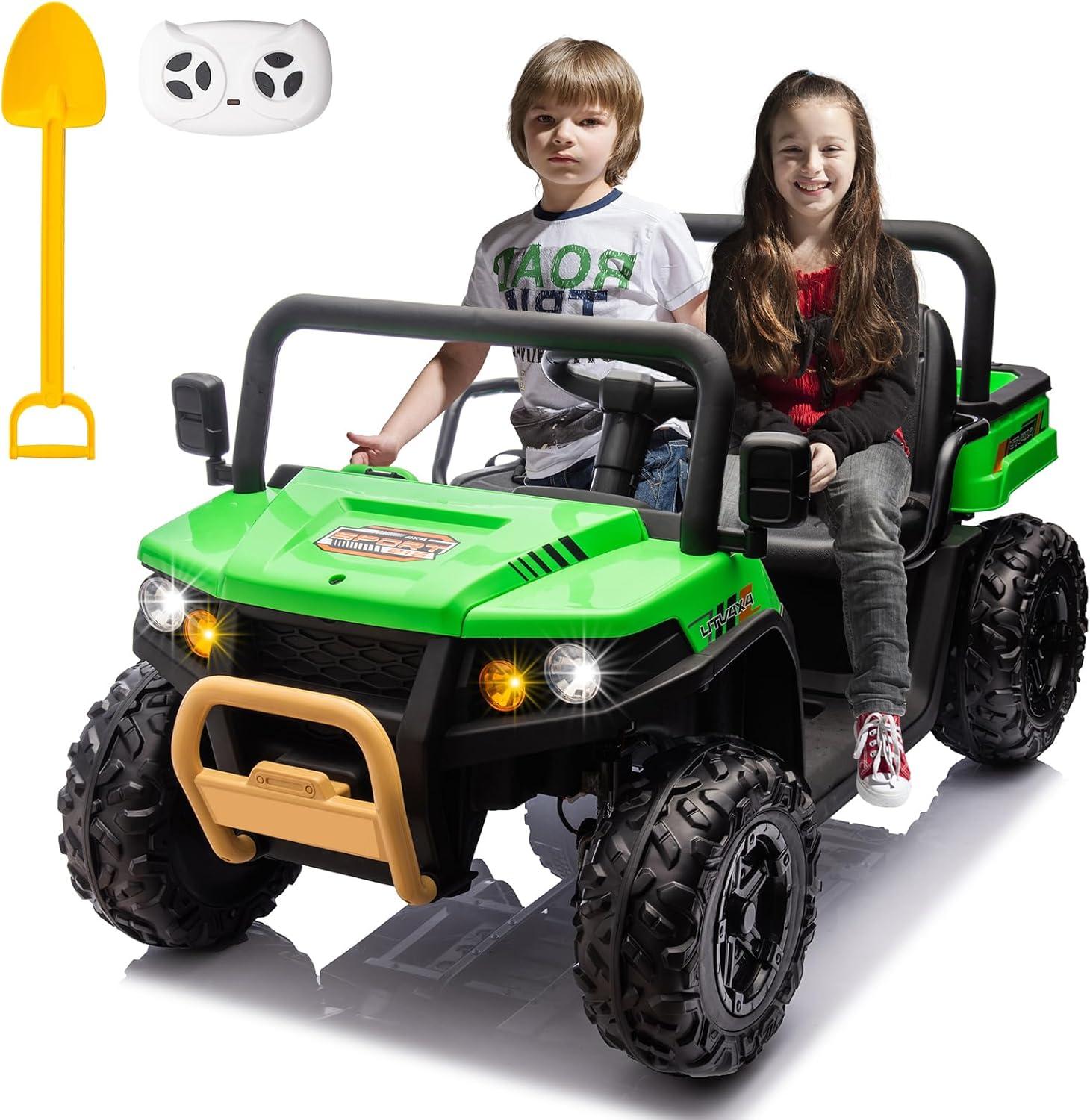 Himimi Delia Himimi 24 Voltage  Ride On Dump Truck, 2 Seater Kids UTV with Electric Dump Bed, Remote Control
