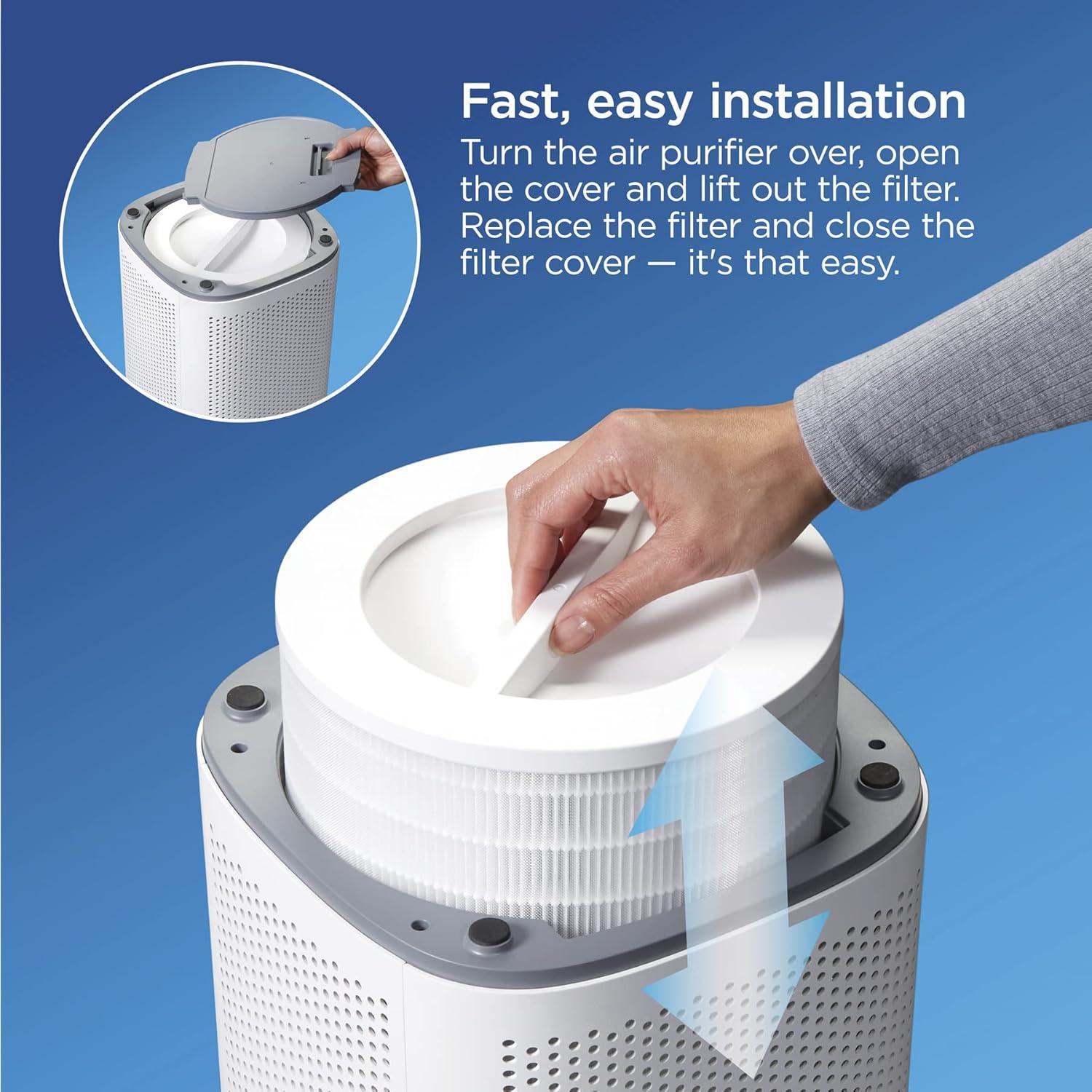 White Tower HEPA Air Purifier with Odor Absorbing Filter