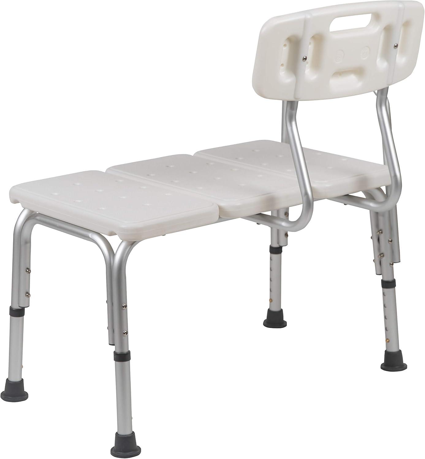 Phoebe Aluminum Height Adjustable Medical Shower Transfer Bench