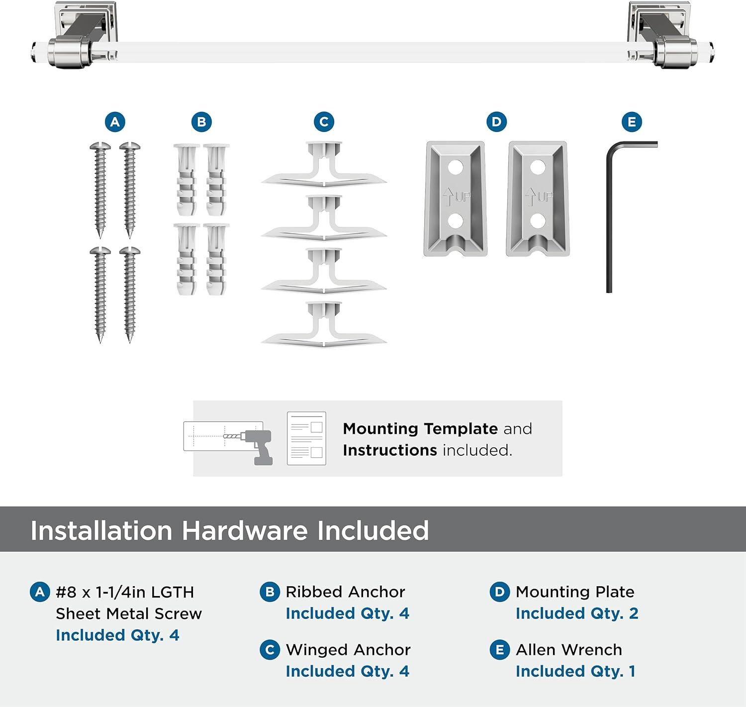 Amerock Glacio Wall Mounted Towel Bar