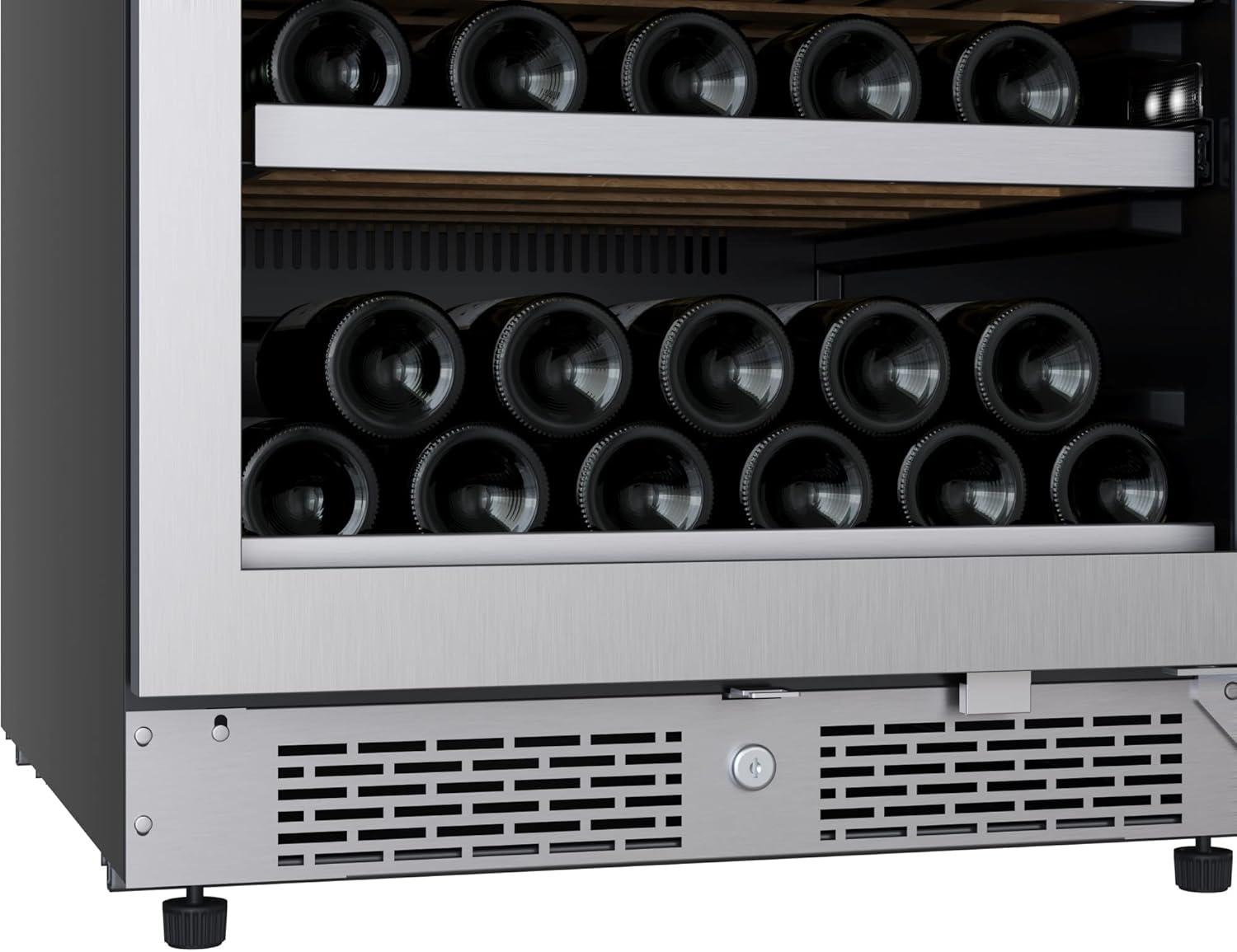 Avallon Awc243tszlh 24" Wide 150 Bottle Capacity Built-In Or Free Standing Wine Cooler -