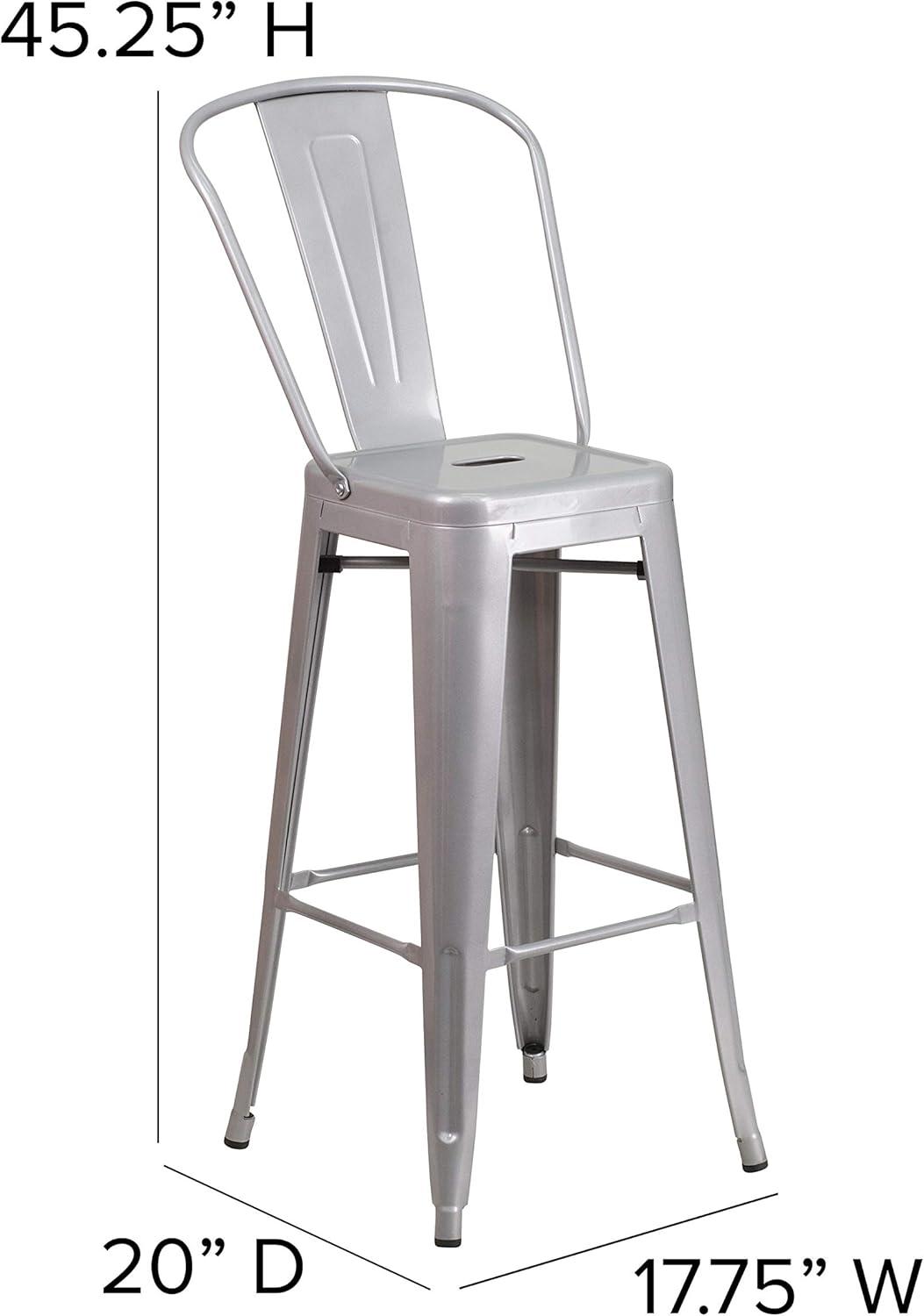 Flash Furniture Metal Outdoor Stool