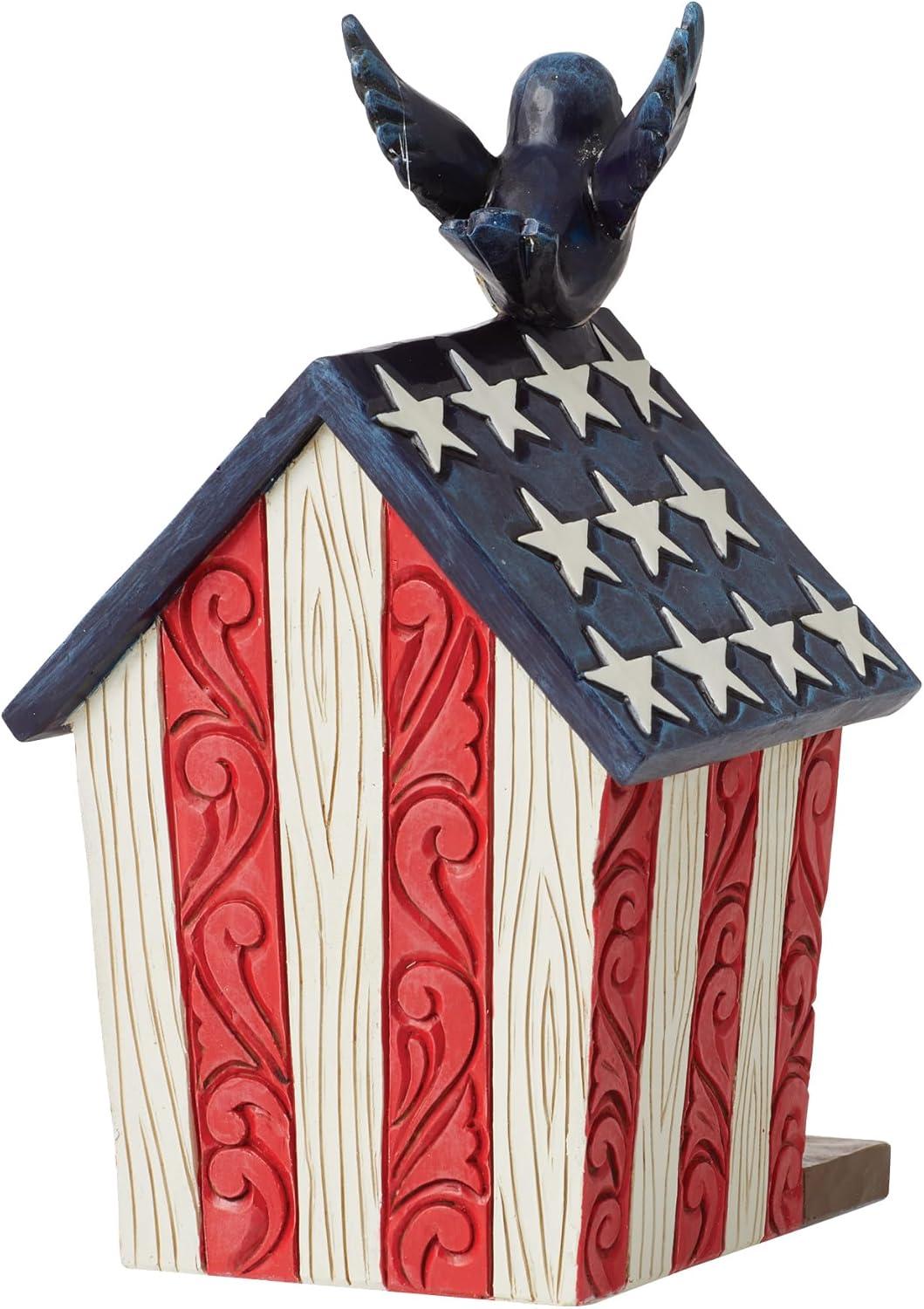 Jim Shore Jim Shore Heartwood Creek Patriotic Birdhouse Figurine 5.3in H