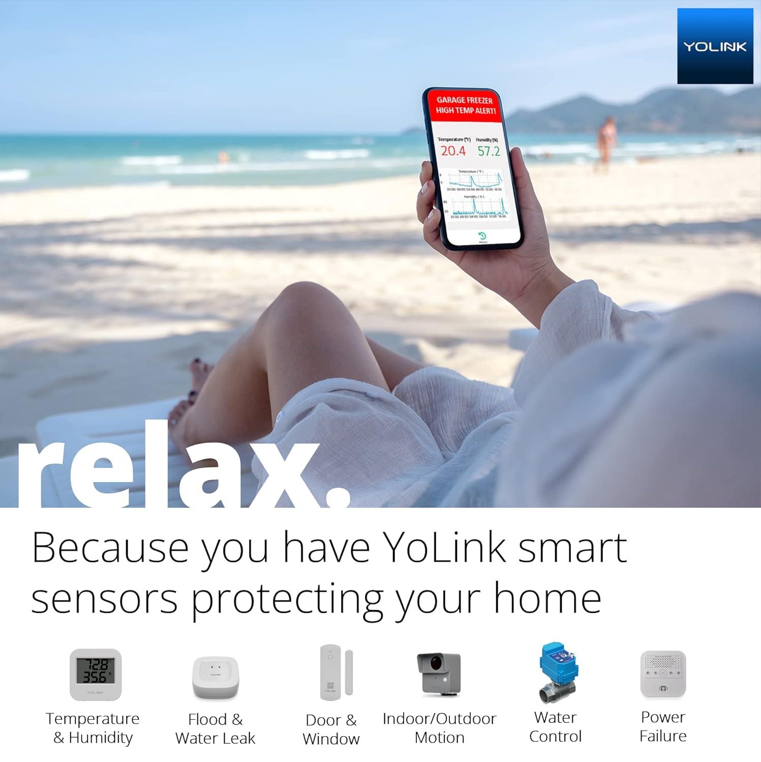 YoLink YS8005-UC, White Security Household Sensors & Alarms