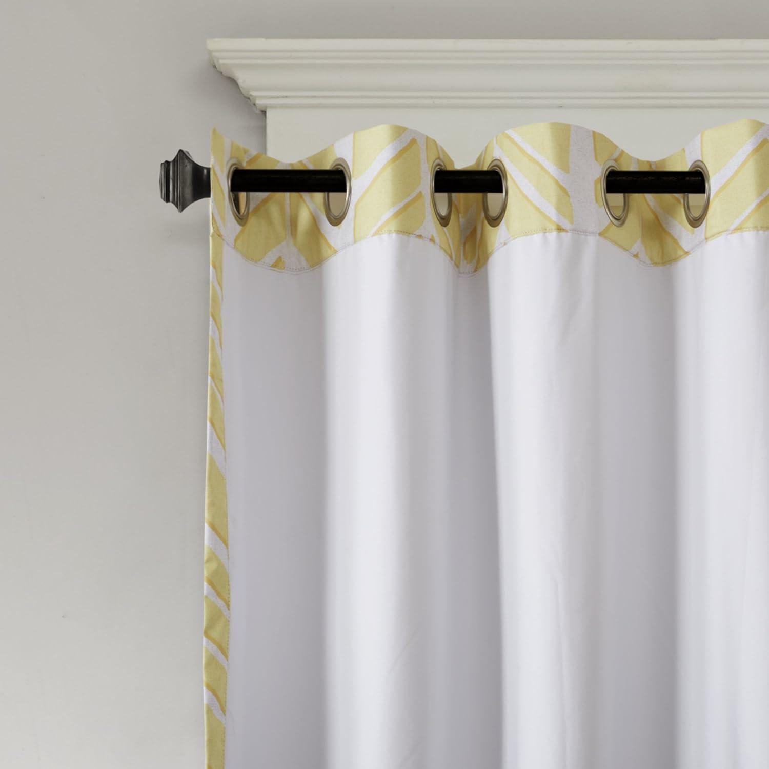 Adel Chevron Total Blackout Grommet Single Curtain Panel