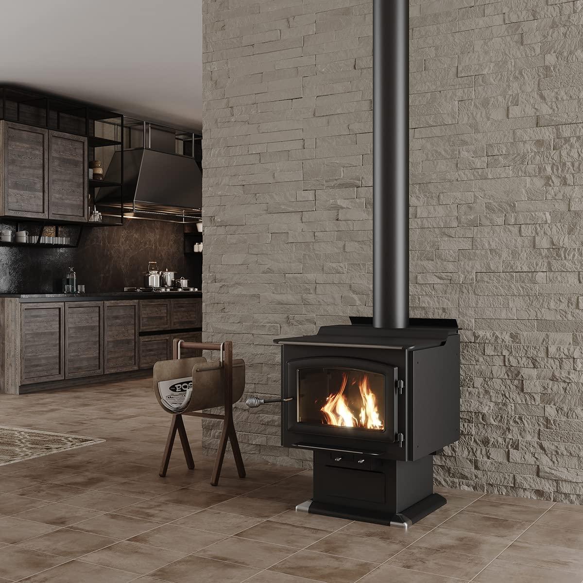 Ashley Hearth 3200 Square Feet Direct Vent Freestanding Wood Burning Stove with Blower