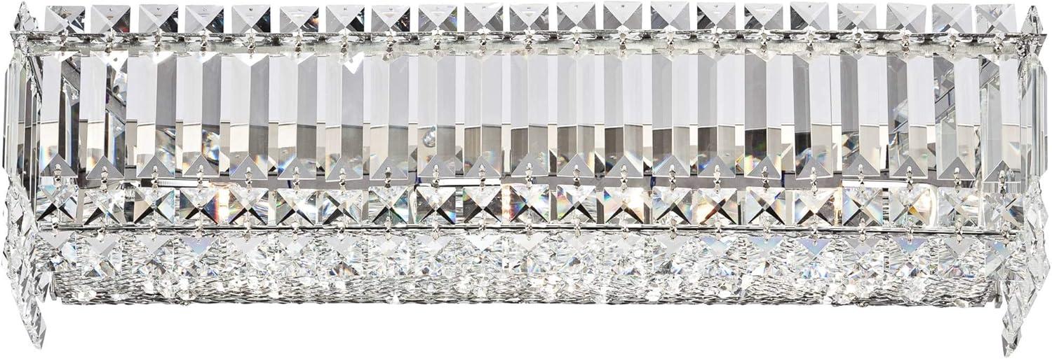 Elegant Crystal Rods 23" Chrome Wall Light Bar for Luxe Vanity Sparkle