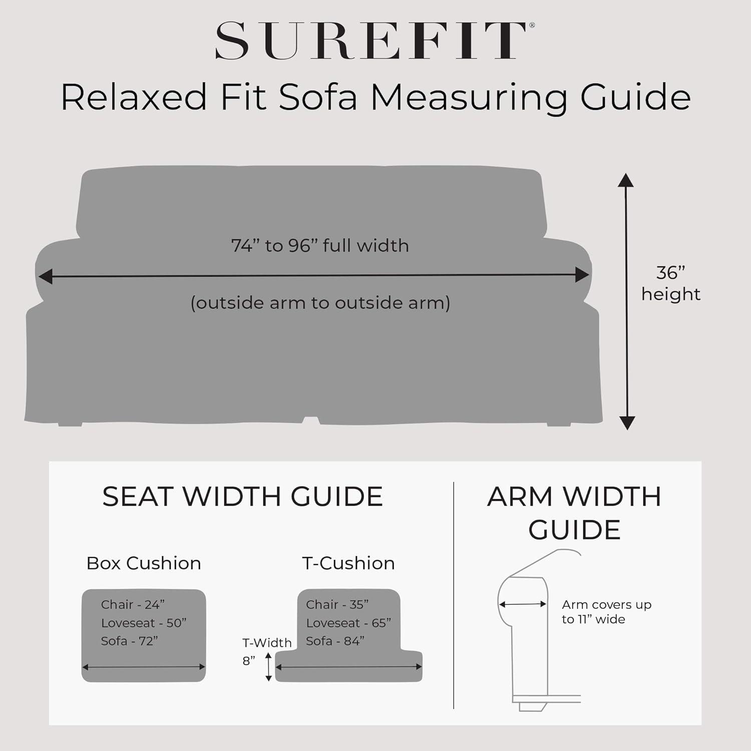 Sure Fit Soft Suede Box Cushion Sofa Slipcover