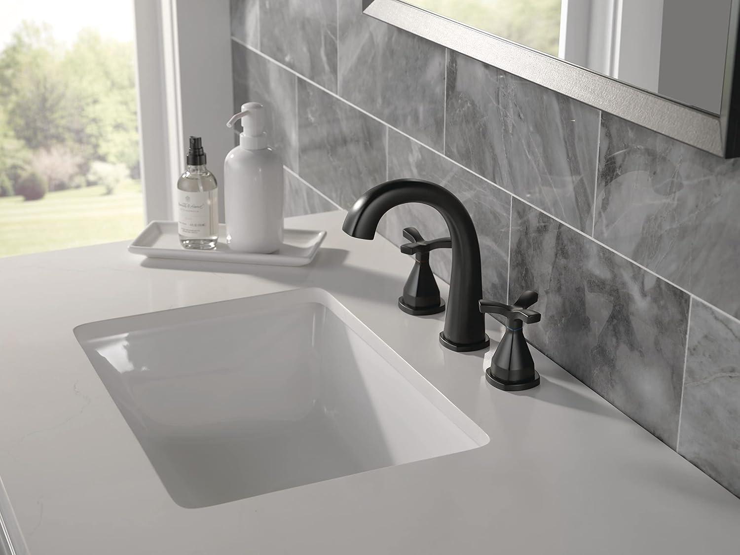 Stryke Widespread Bathroom Faucet with Drain Assembly and DIAMOND™ Seal Technology