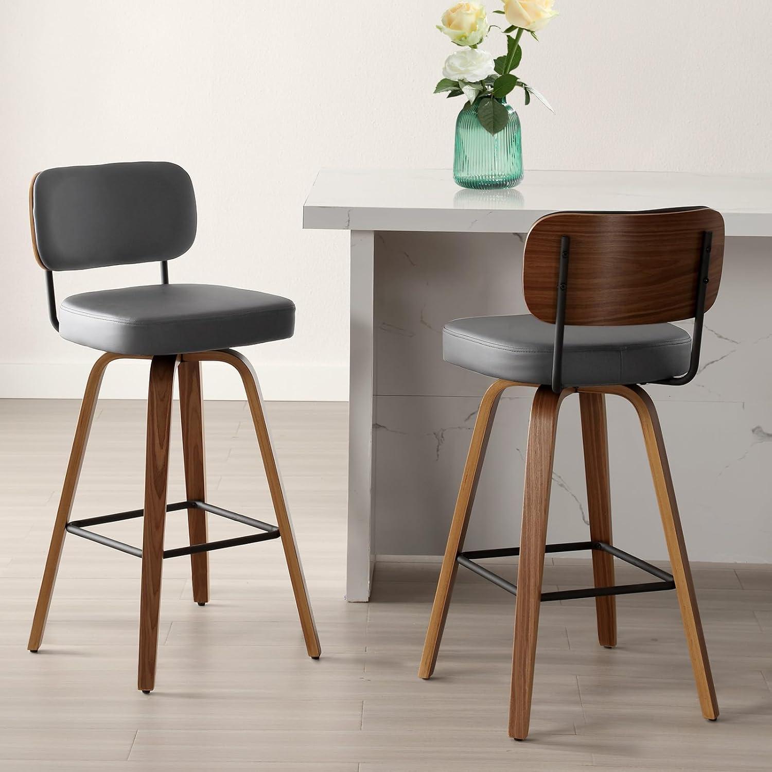 Corrigan Studio® Logreira Swivel Upholstered Counter & Bar Height Stool (Set of 2)