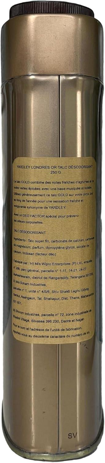 Yardley London Gold Perfumed Talc, 250 gm 8.8 oz