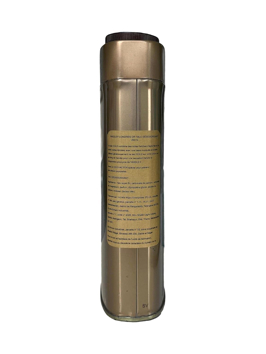 Yardley London Gold Perfumed Talc, 250 gm 8.8 oz