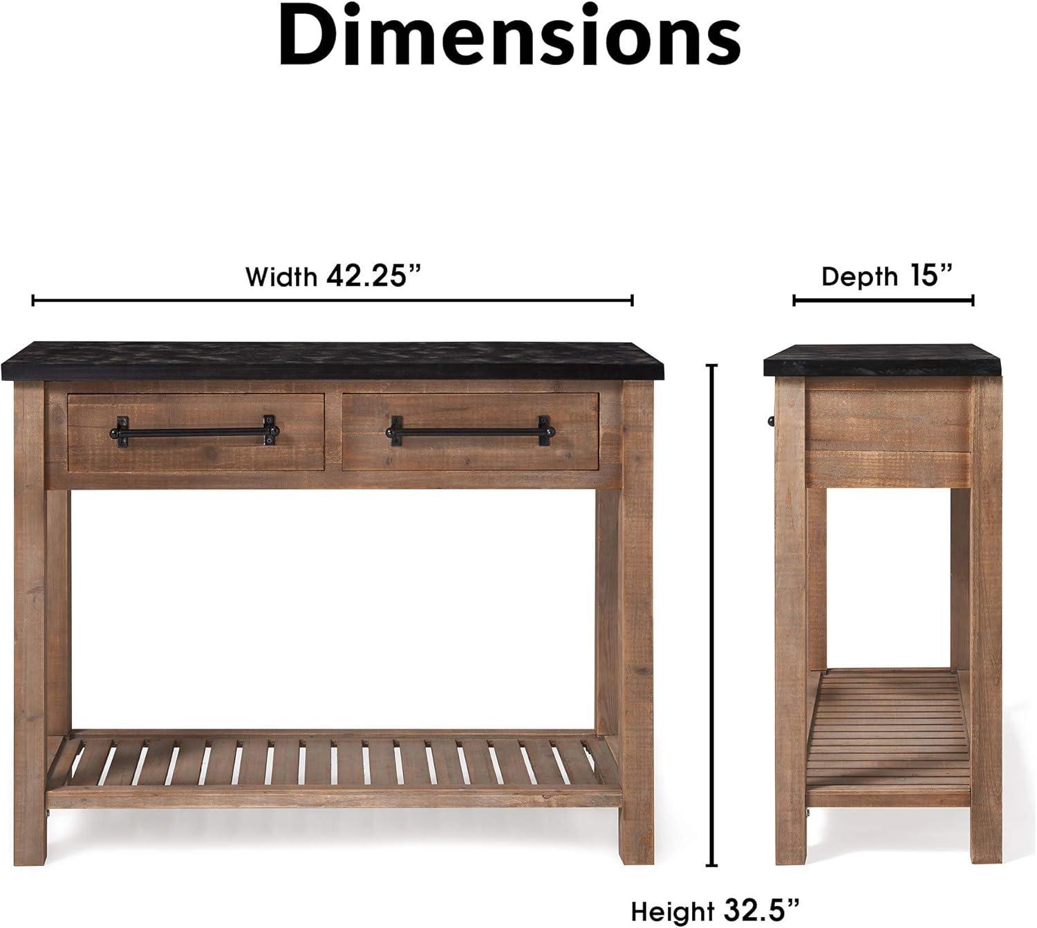 ClickDecor Eugene Console Table Brown: Modern Wood Entryway Furniture, Spot Clean, 1 Year Warranty