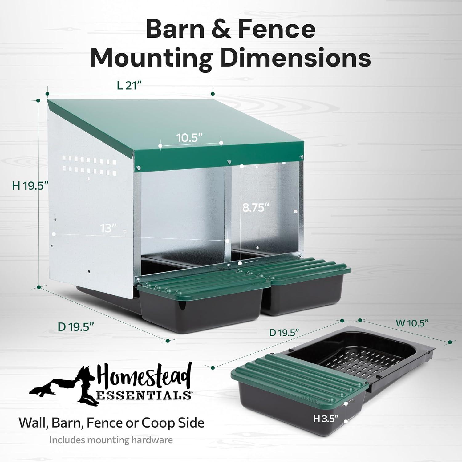 Compact Style 3 Compartment, Forward Rollout & Rollaway, Hen & Chicken Nesting Box with Protective Egg Laying Collection Lids