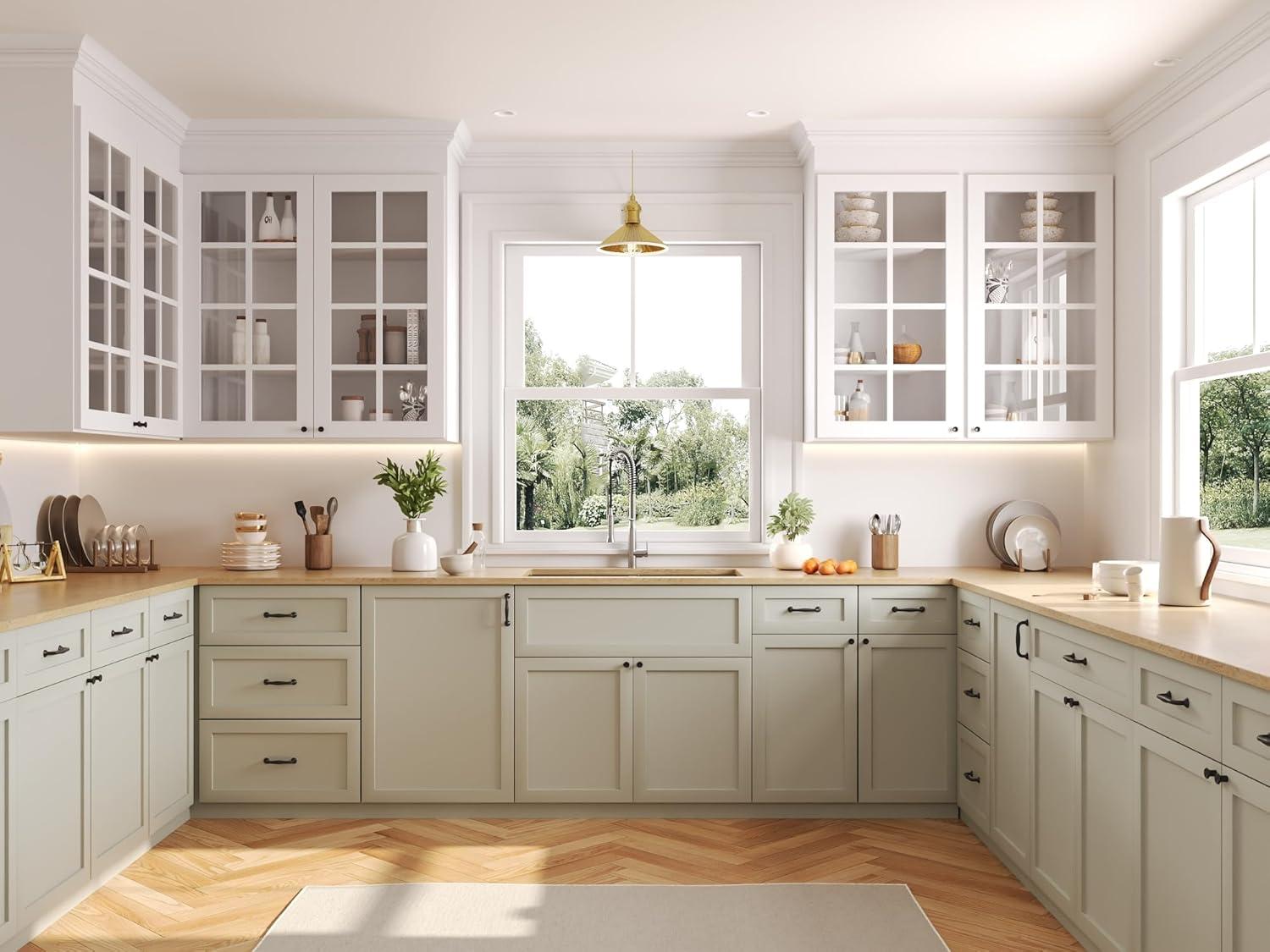 DeerValley 33'' L Undermount 50/50 Double Bowl Stainless Steel Kitchen Sink with Basket Strainers and Stainless Steel Grids