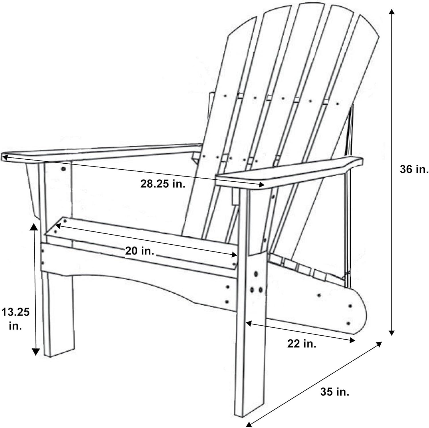 Natural Cedar Wood Adirondack Outdoor Chair with Wide Arms