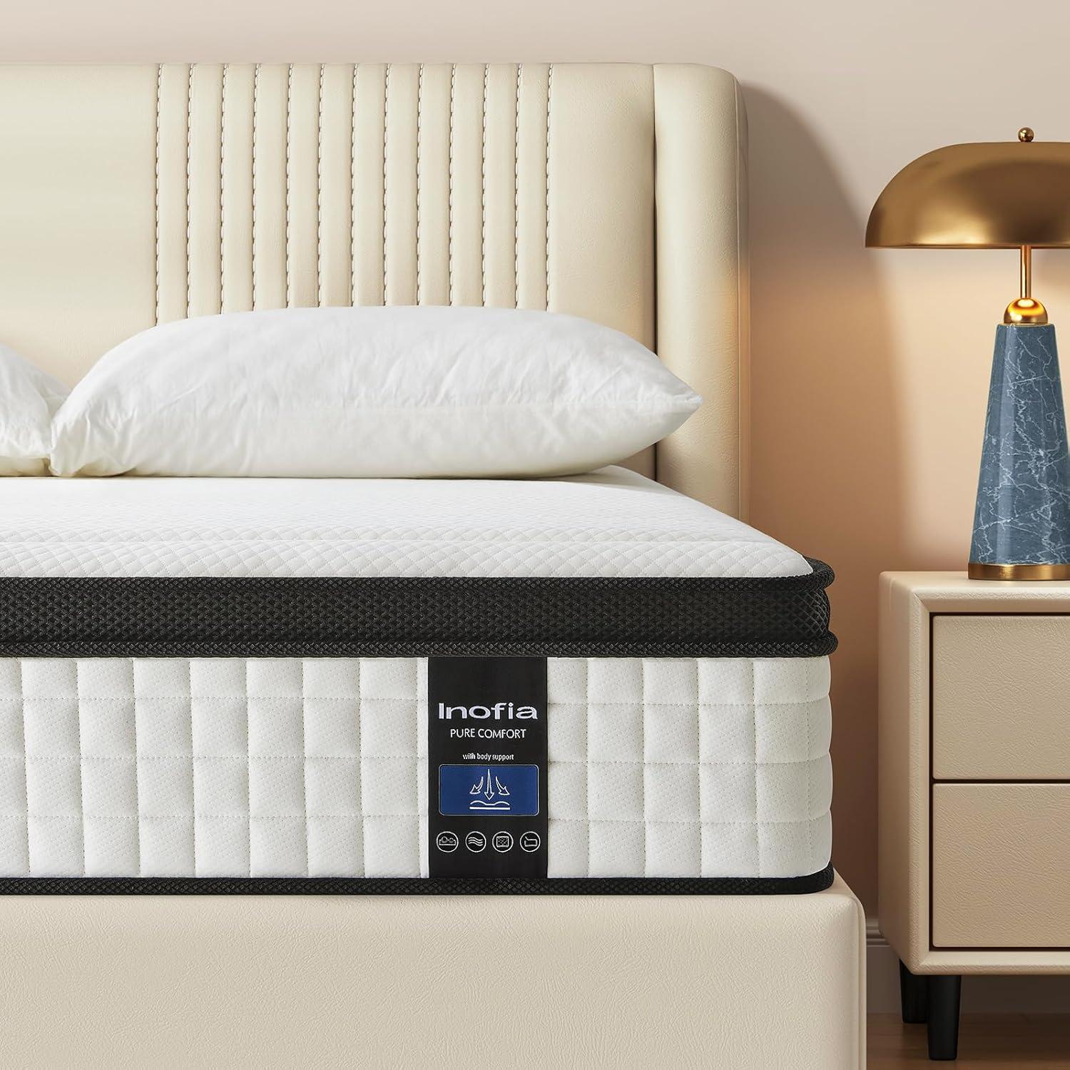 Inofia Twin XL 10 Inch Hybrid Innerspring Mattress